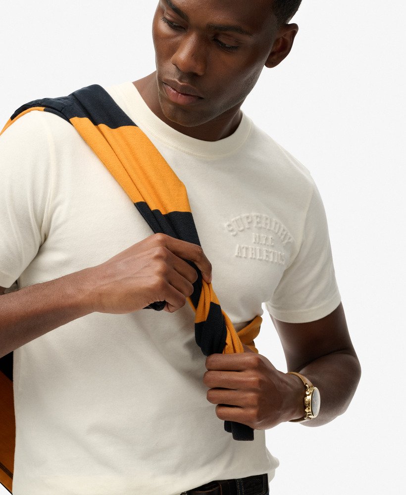 T-shirt décontracté à motif en relief Athletic, SUPERDRY