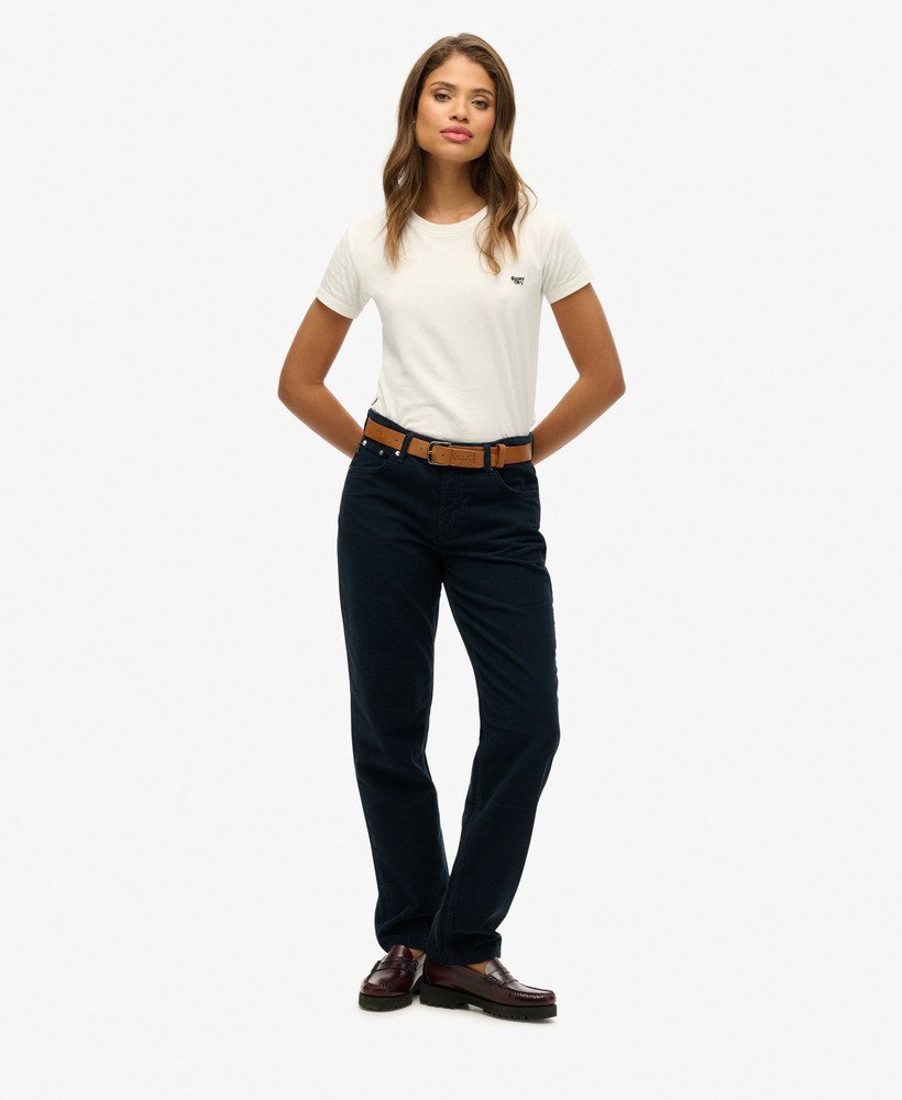 Pantalon droit en velours côtelé, SUPERDRY