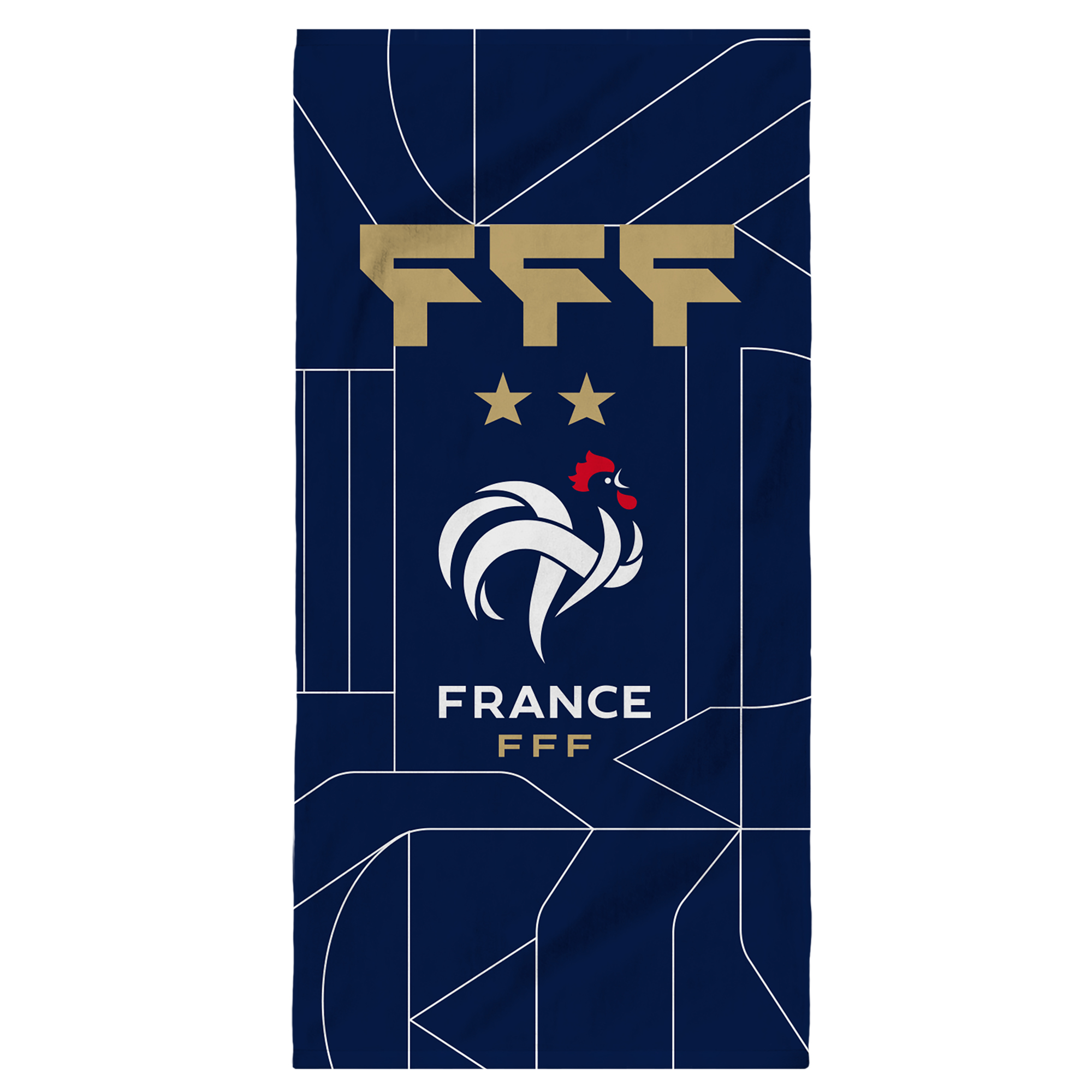 Serviette de bain et de plage imprimé 100% coton, Équipe de France de Football CONSTRUCTION, FFF