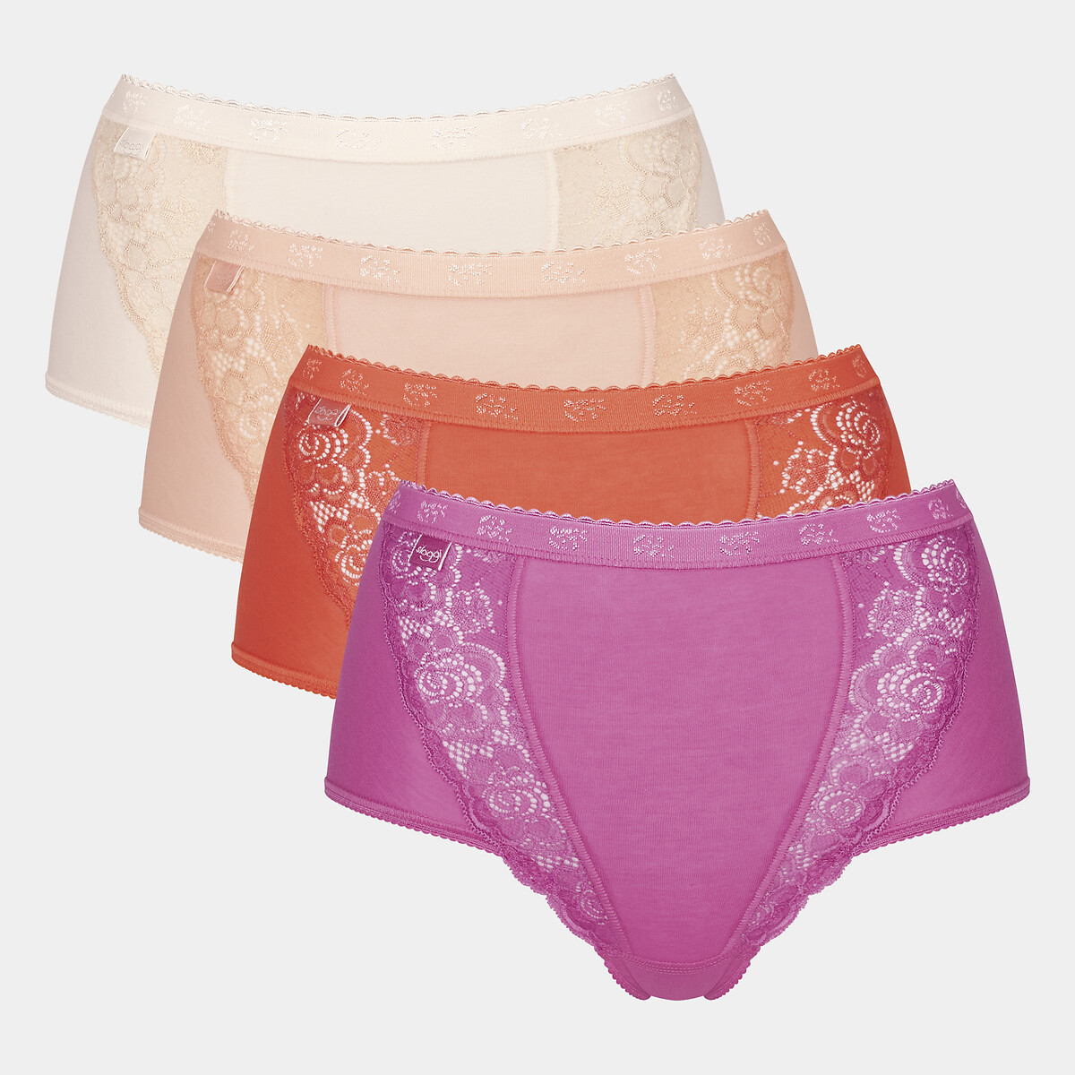 pack of 4 chic maxi knickers in cotton mix
