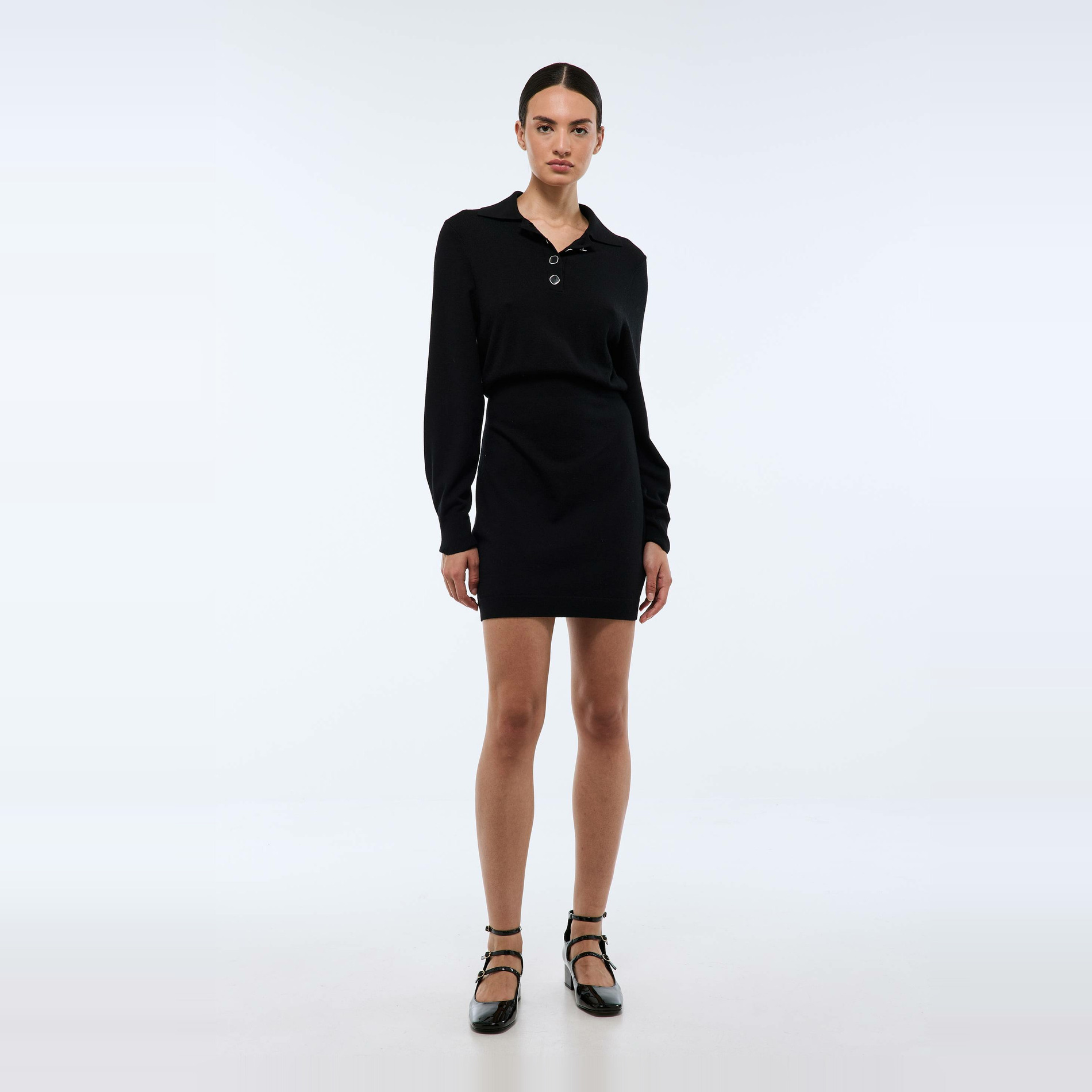 Robe en maille manches longues, MONOPRIX