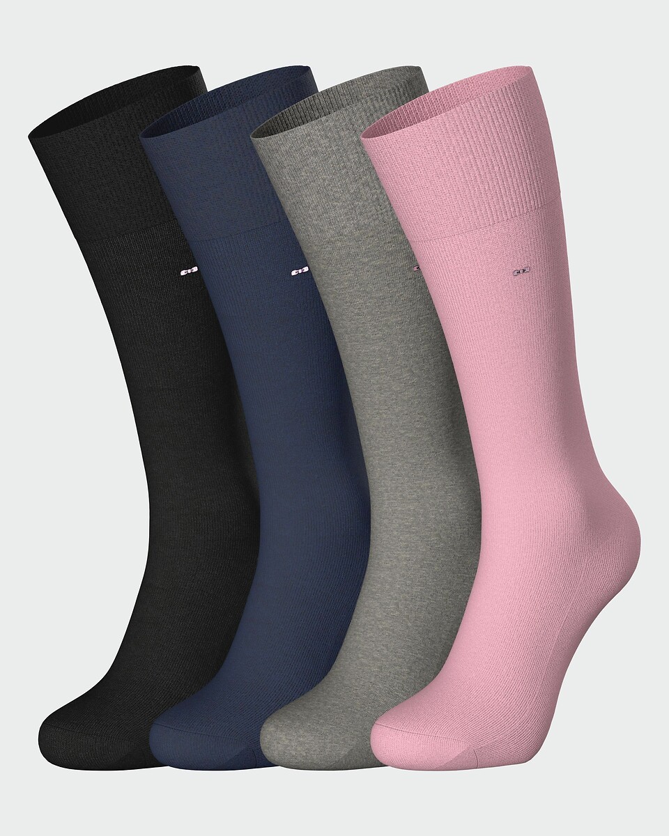 Lot de 4 chaussettes hautes unies, EDEN PARK