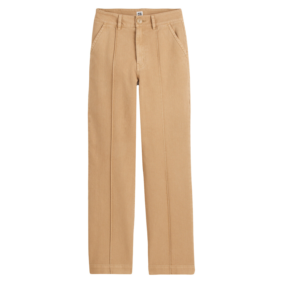 Cotton Wide Leg Trousers, Length 31.5", LA REDOUTE COLLECTIONS