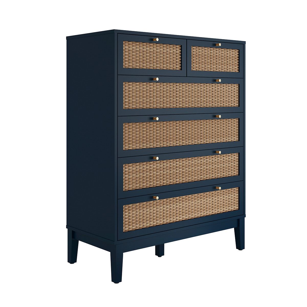Carmine Rattan Chest of 4+2 Drawers, SO'HOME