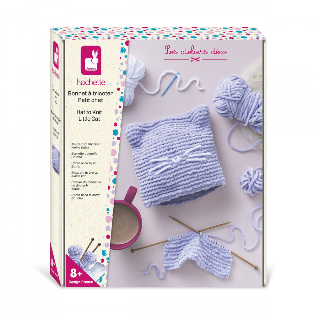 Bonnet À Tricoter Petit Chat, JANOD