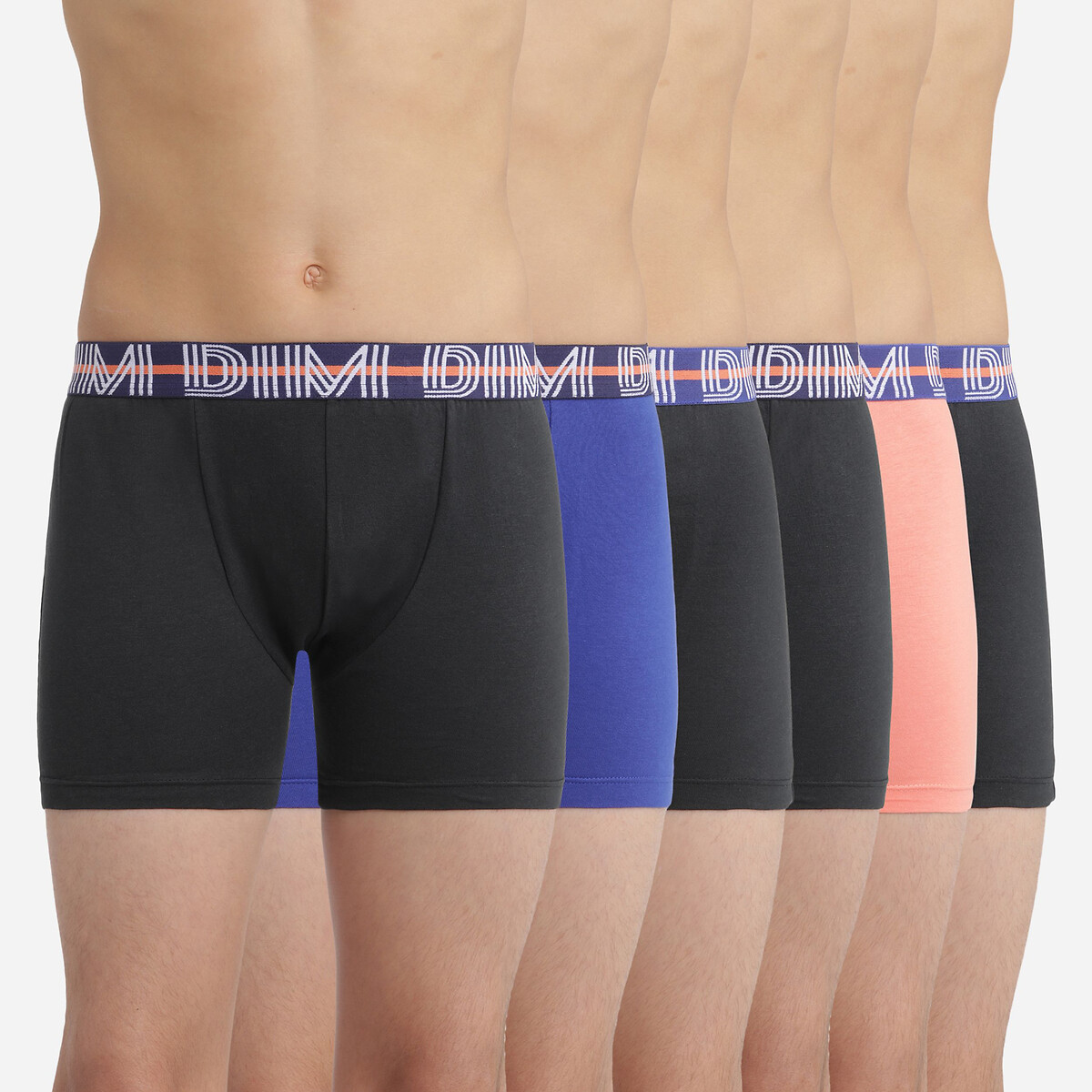 DIM EcoDIM Men's Boxer X6 Boxer Shorts (Pack of 6), Black 