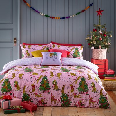 Purrfect Christmas Cotton Blend Duvet & Pillowcase Set SO'HOME
