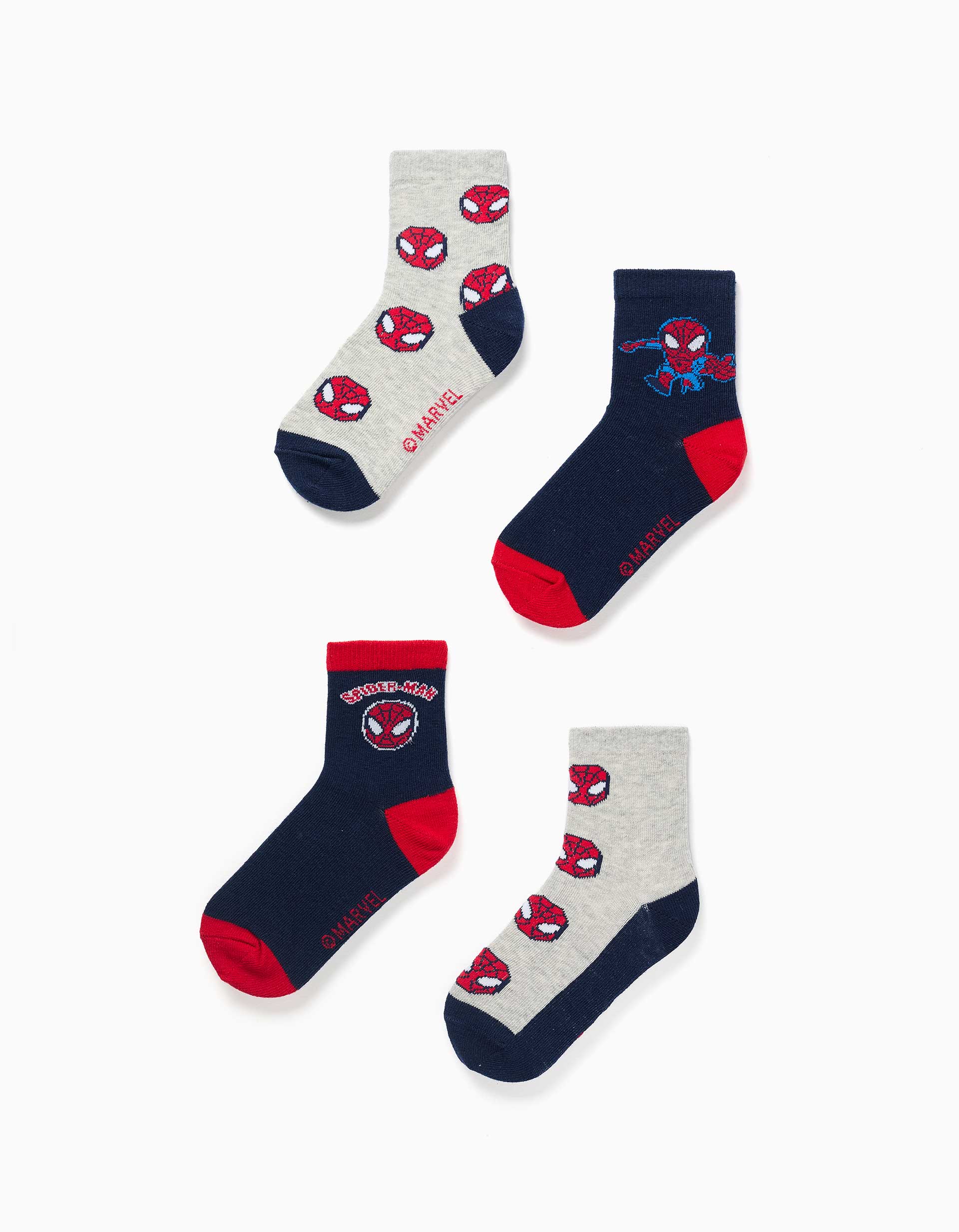Lot de 4 paires de chaussettes avec Spider-Man, ZIPPY