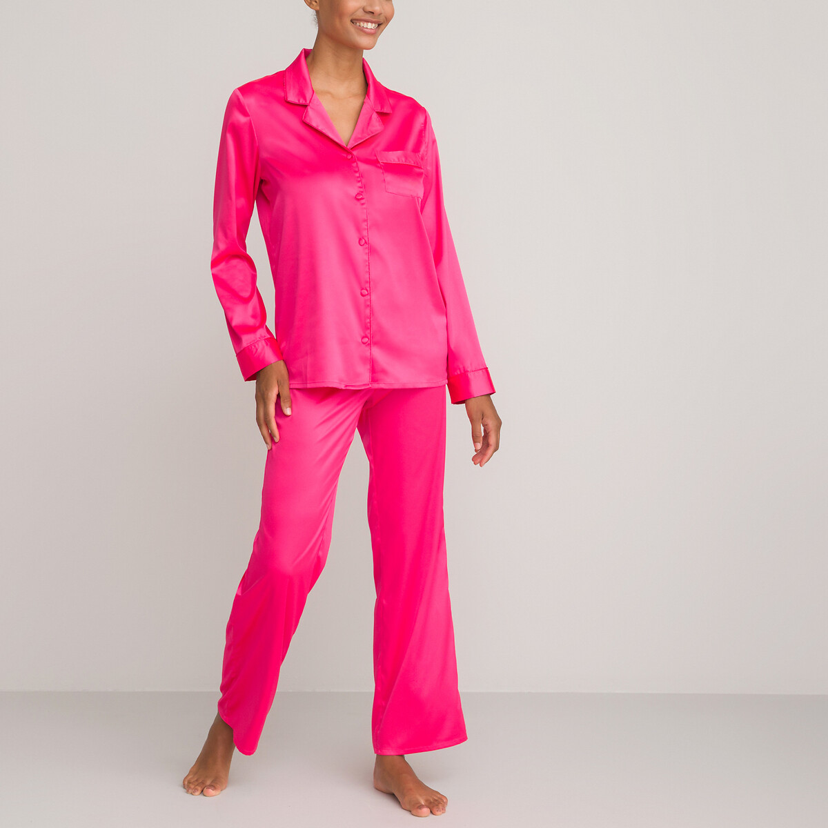 rose/écru Pyjama combishort iconique en coton BIO La Redoute Vêtements Sous-vêtements vêtements de nuit Pyjamas 