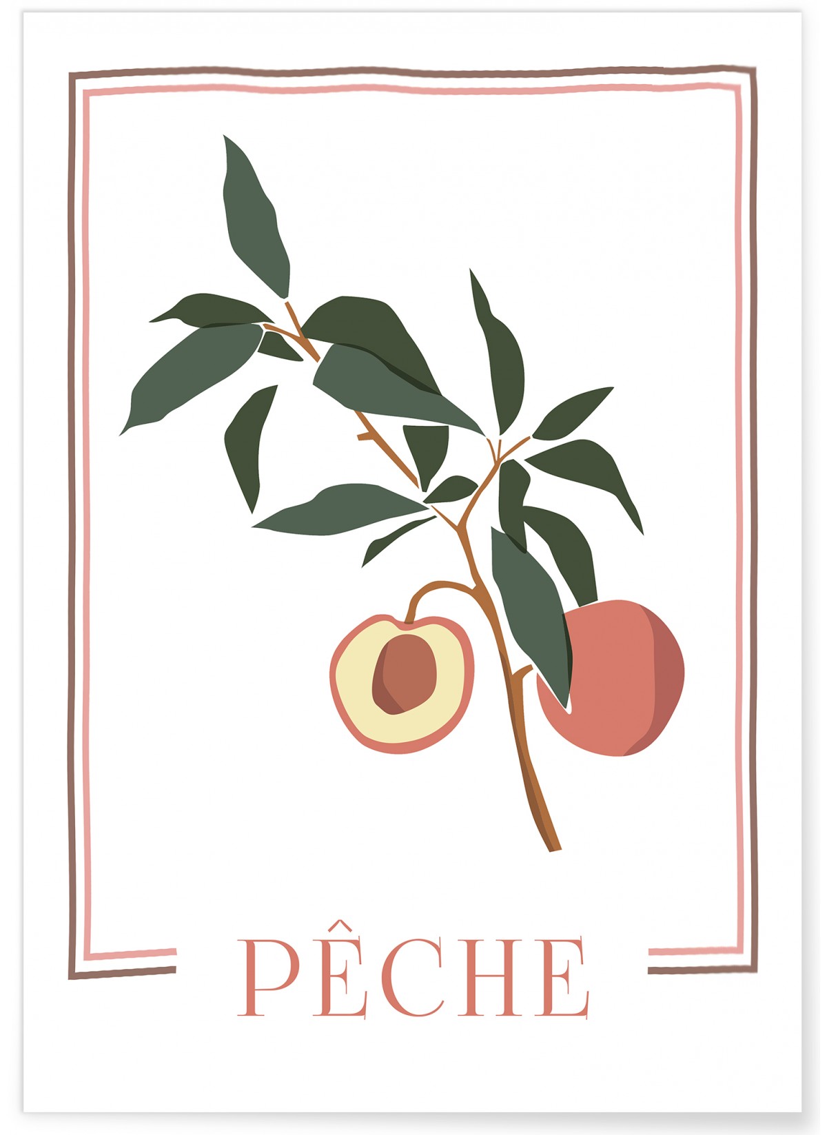 Affiche Abstract Pêche, L'AFFICHERIE
