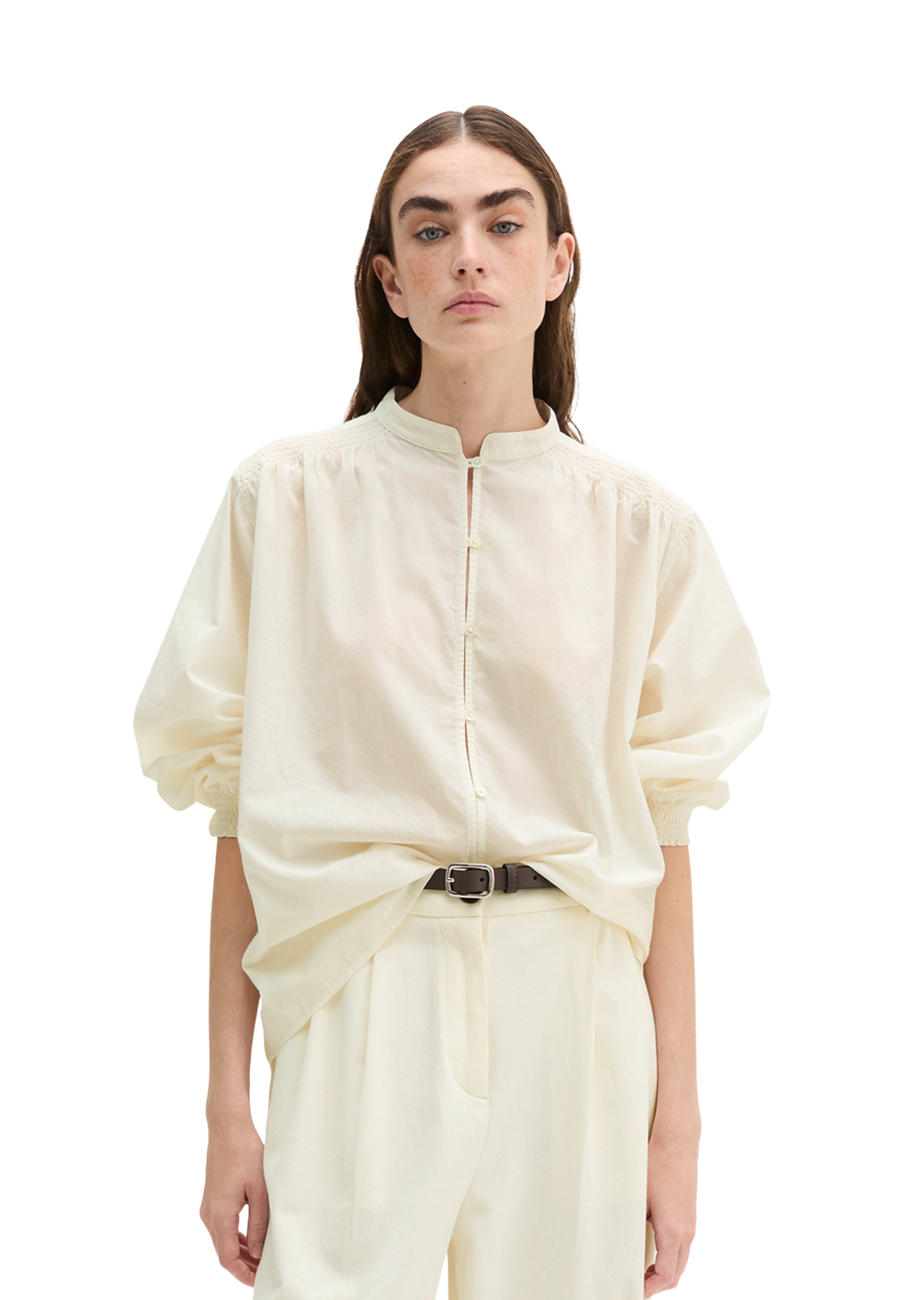 Blouse relaxed en voile de coton doux, MARC O'POLO
