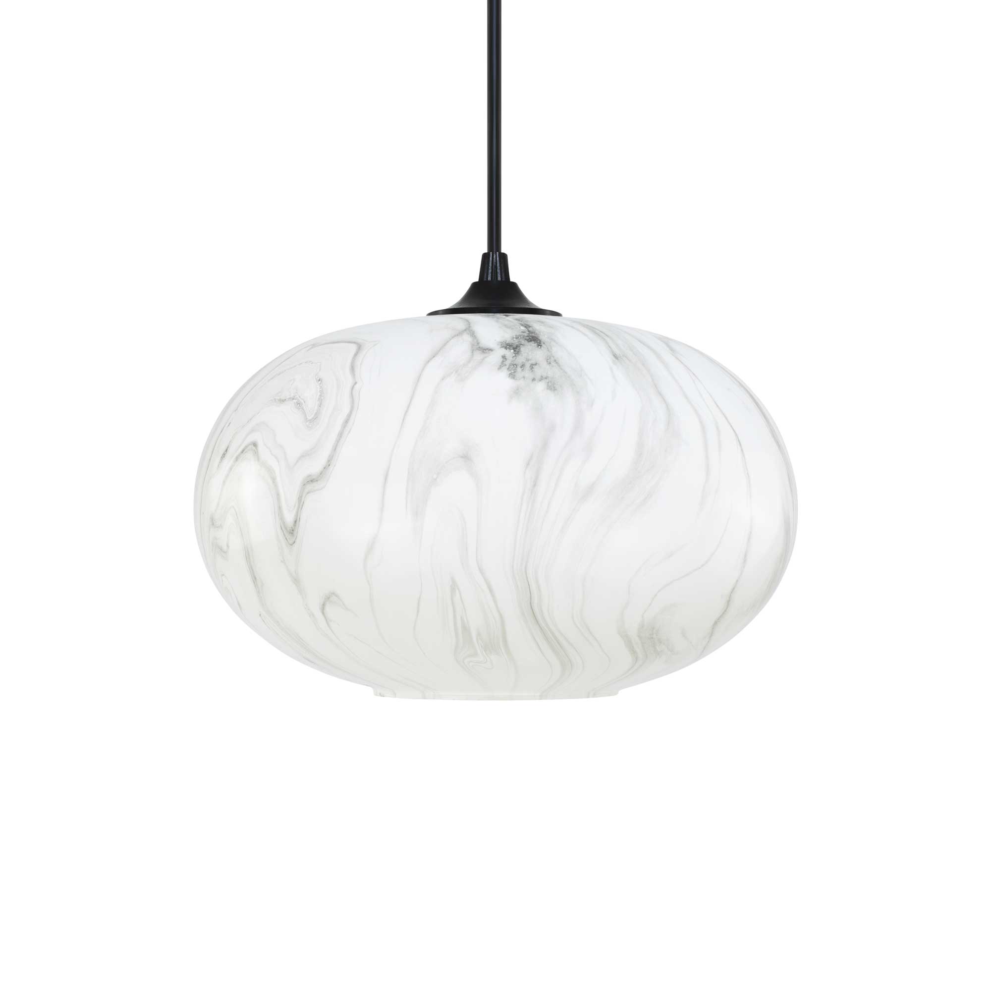 Suspension galet en verre effet marbre - CARRAO, C-CREATION