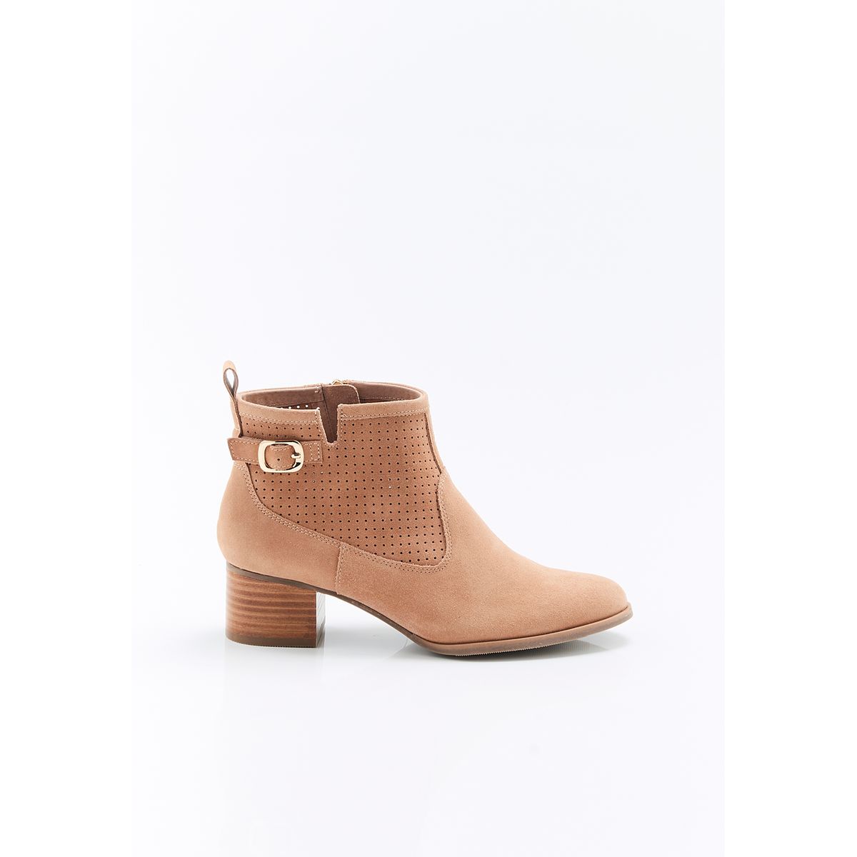 Boots croute de cuir femme La Redoute