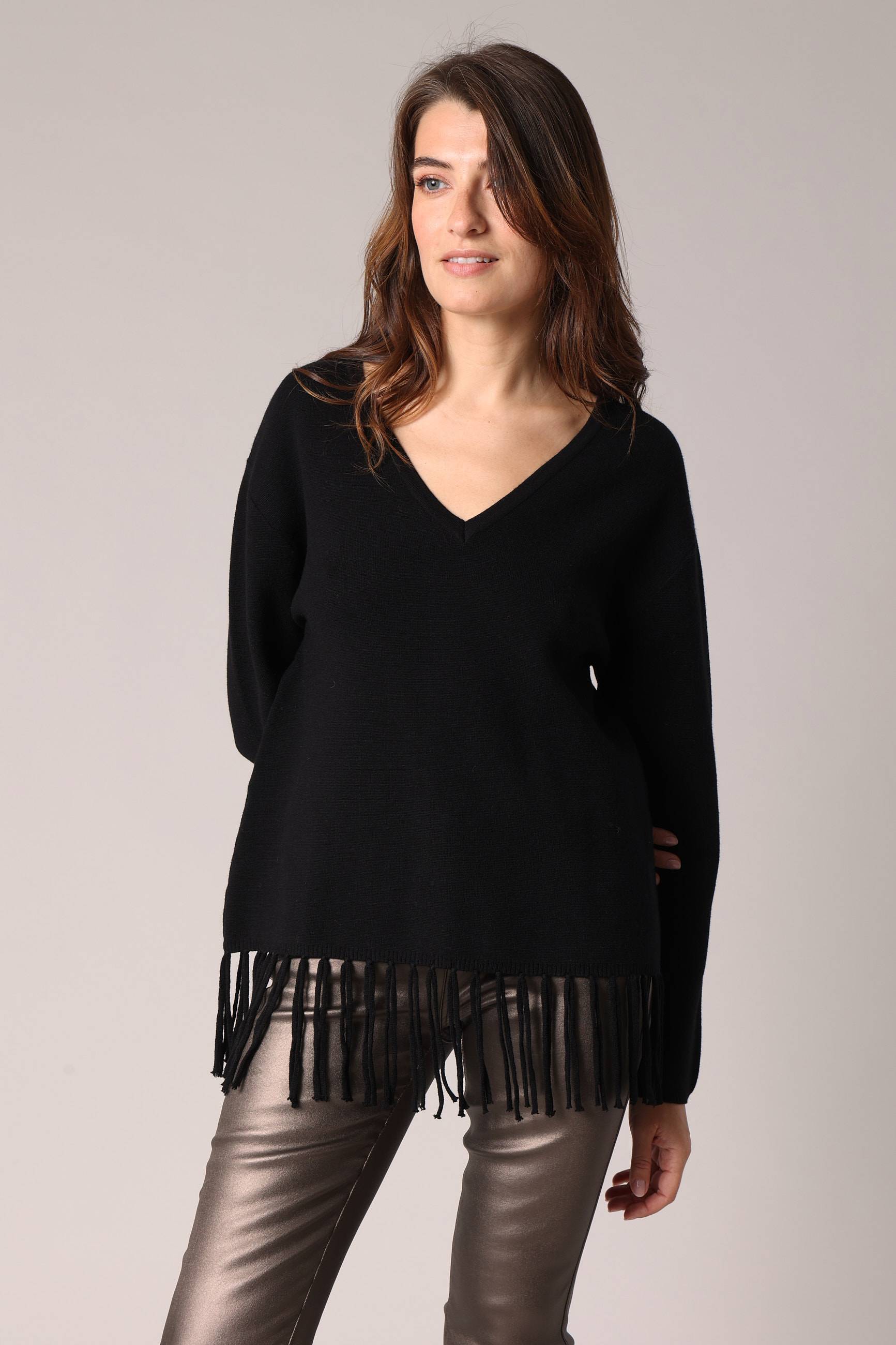 Pull en maille à franges BELOANE, DEELUXE