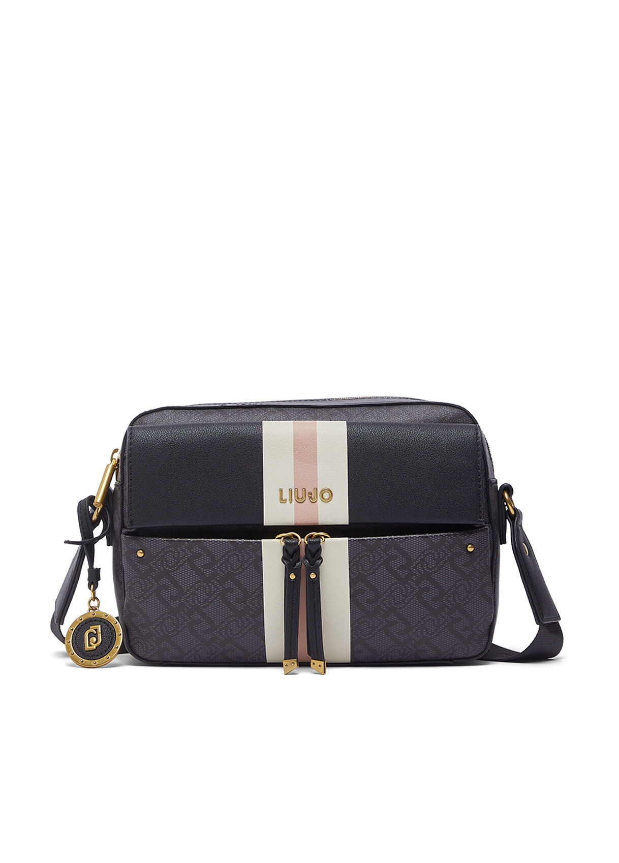 Sac bandoulière format moyen avec poche, LIU JO