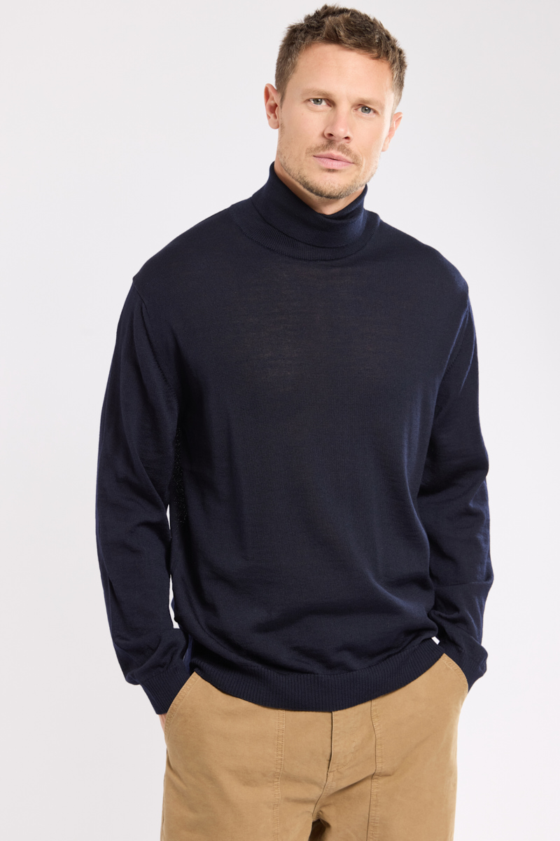 Pull col roulé en laine mérinos, GUY DE BERAC