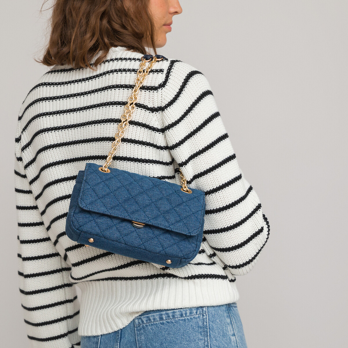 Quilted Handbag in Recycled Cotton Mix