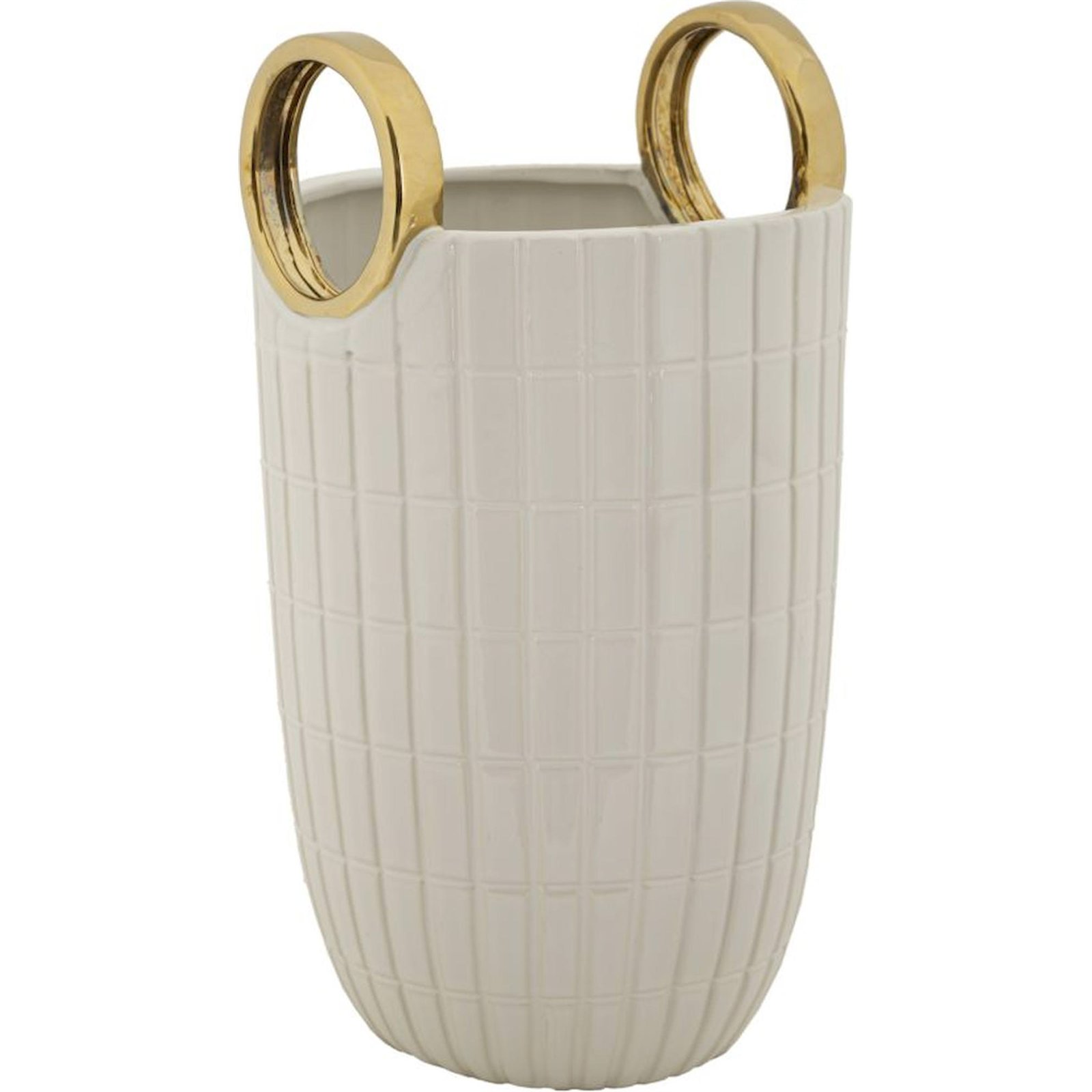 Vase en céramique à relief quadrillé GLAM, RECOLLECTION