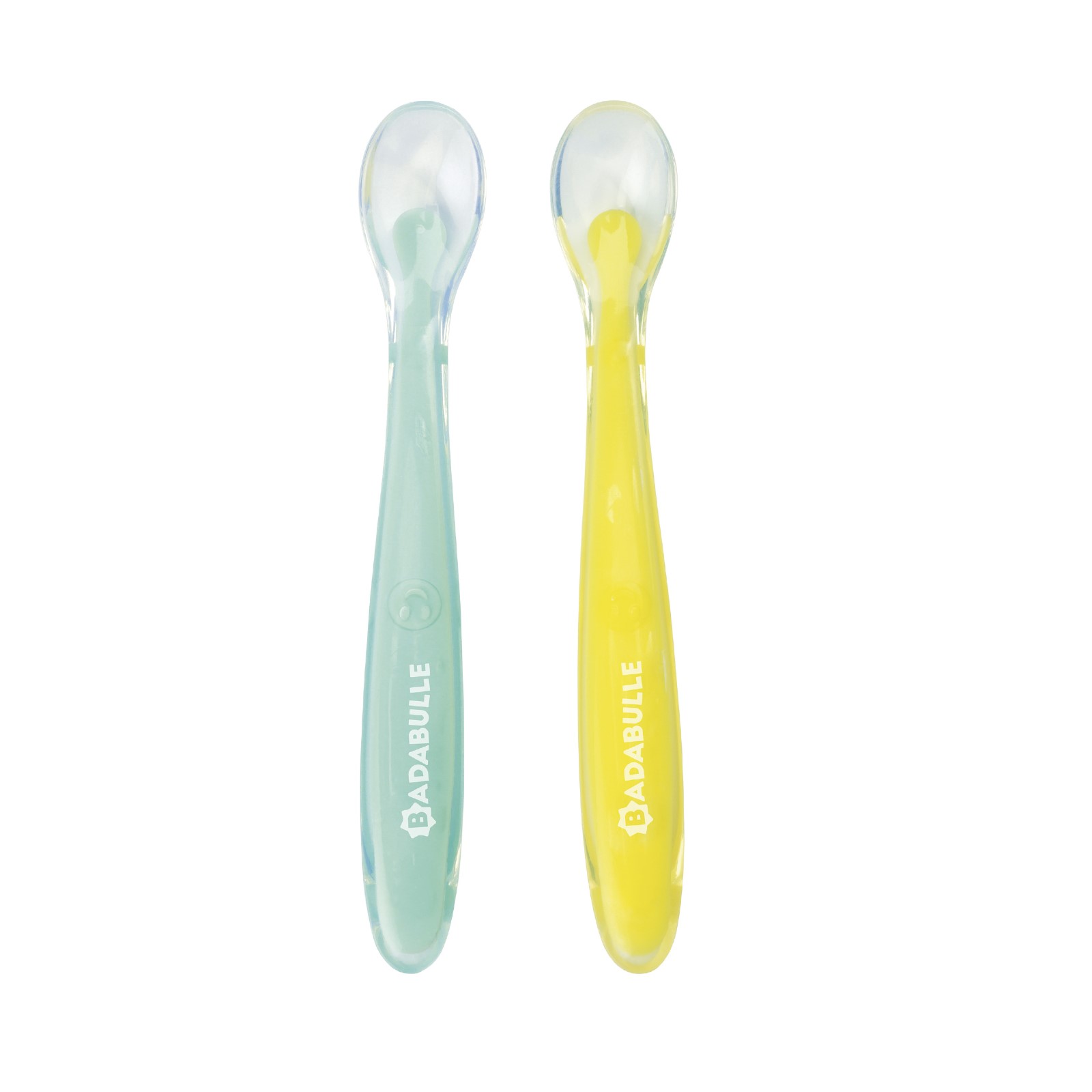 Cuillères bébé silicone pour premiers repas, BADABULLE