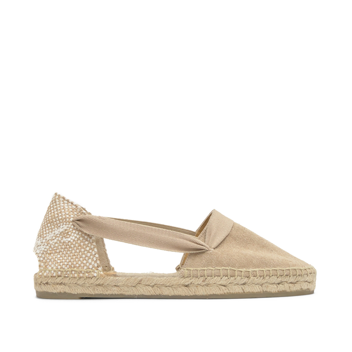 Espadrilles plates en coton biologique avec rubans KAIA PLATFORM, CASTANER
