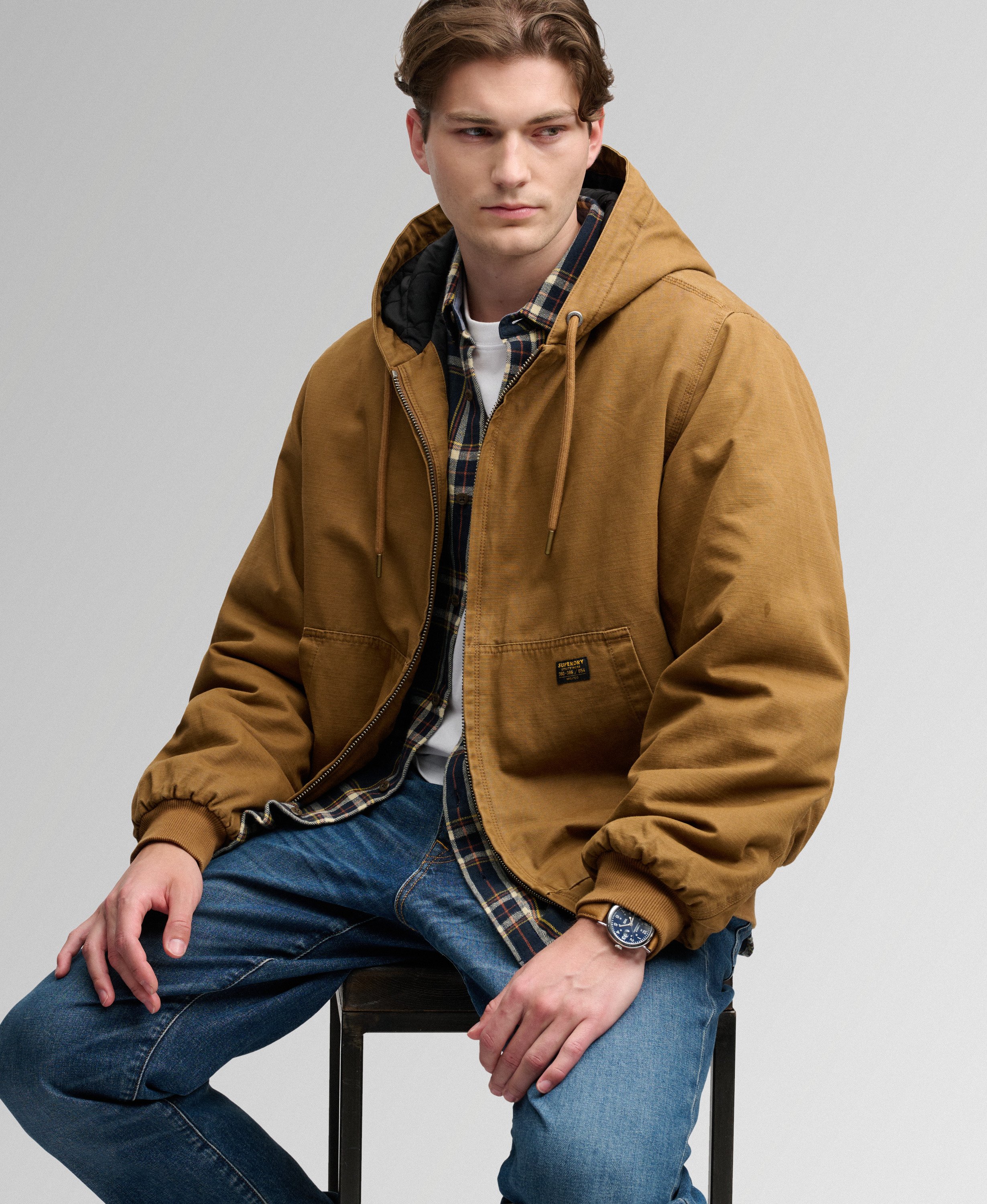 Bomber Workwear à Capuche, SUPERDRY