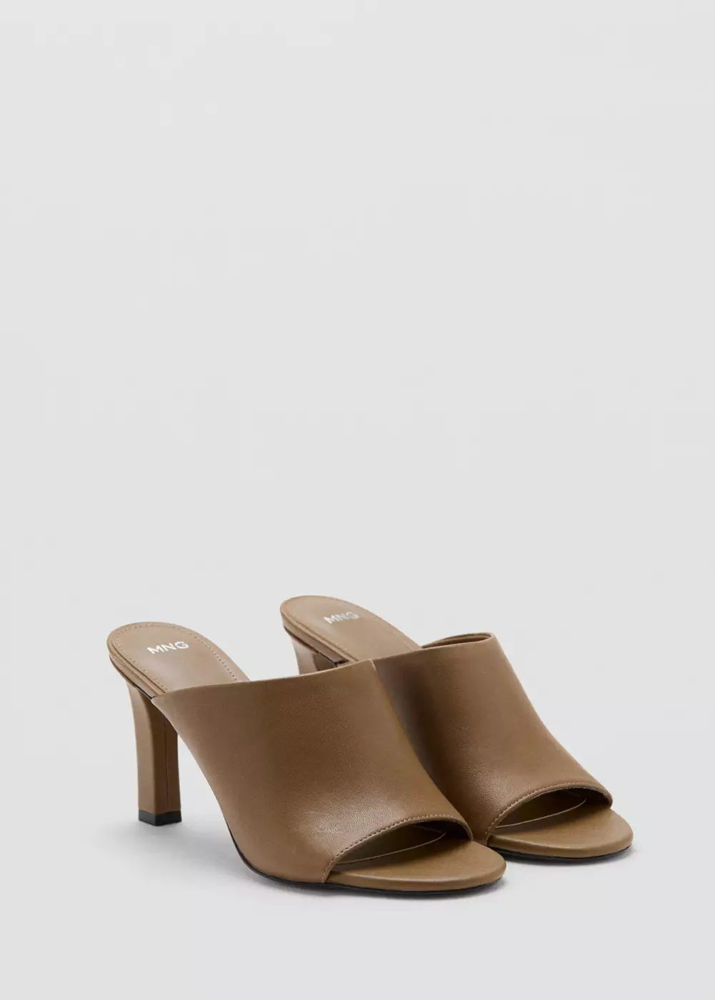 Sandales cuir talon, MANGO