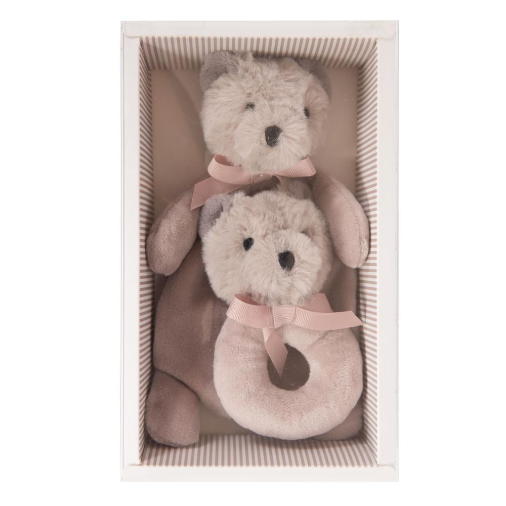 Coffret doudou et hochet ours, AMADEUS LES PETITS