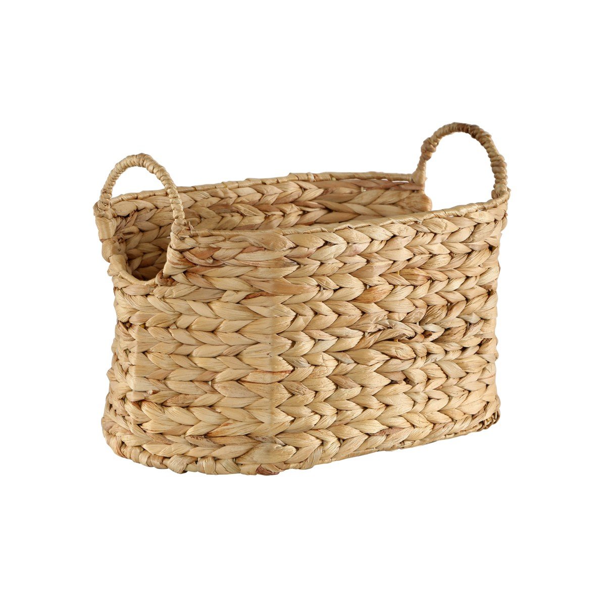 Petit Panier en Jacinthe d'eau avec Poignées - H21 cm, CALICOSY