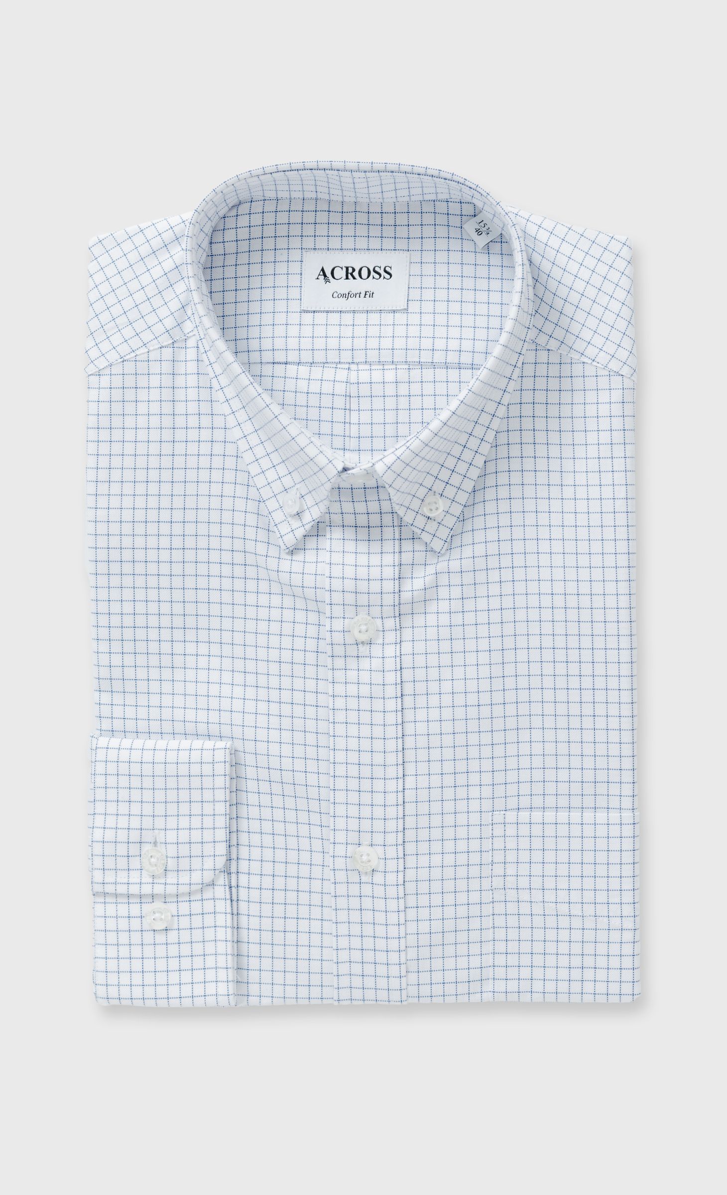 Chemise Confort fit à carreaux texturés, ACROSS