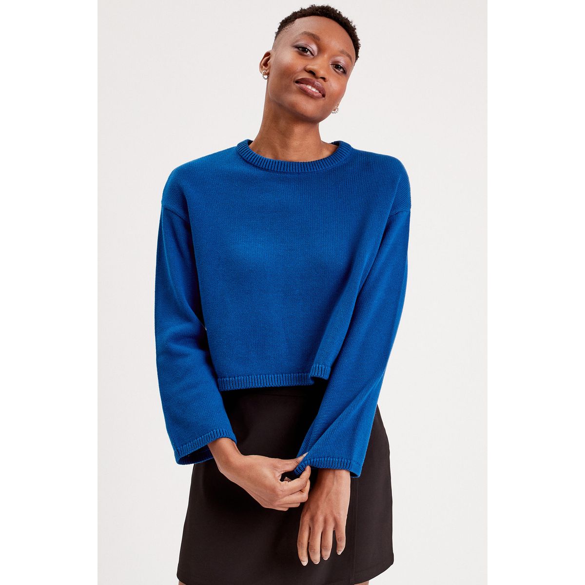 Robe pull best sale bleu electrique