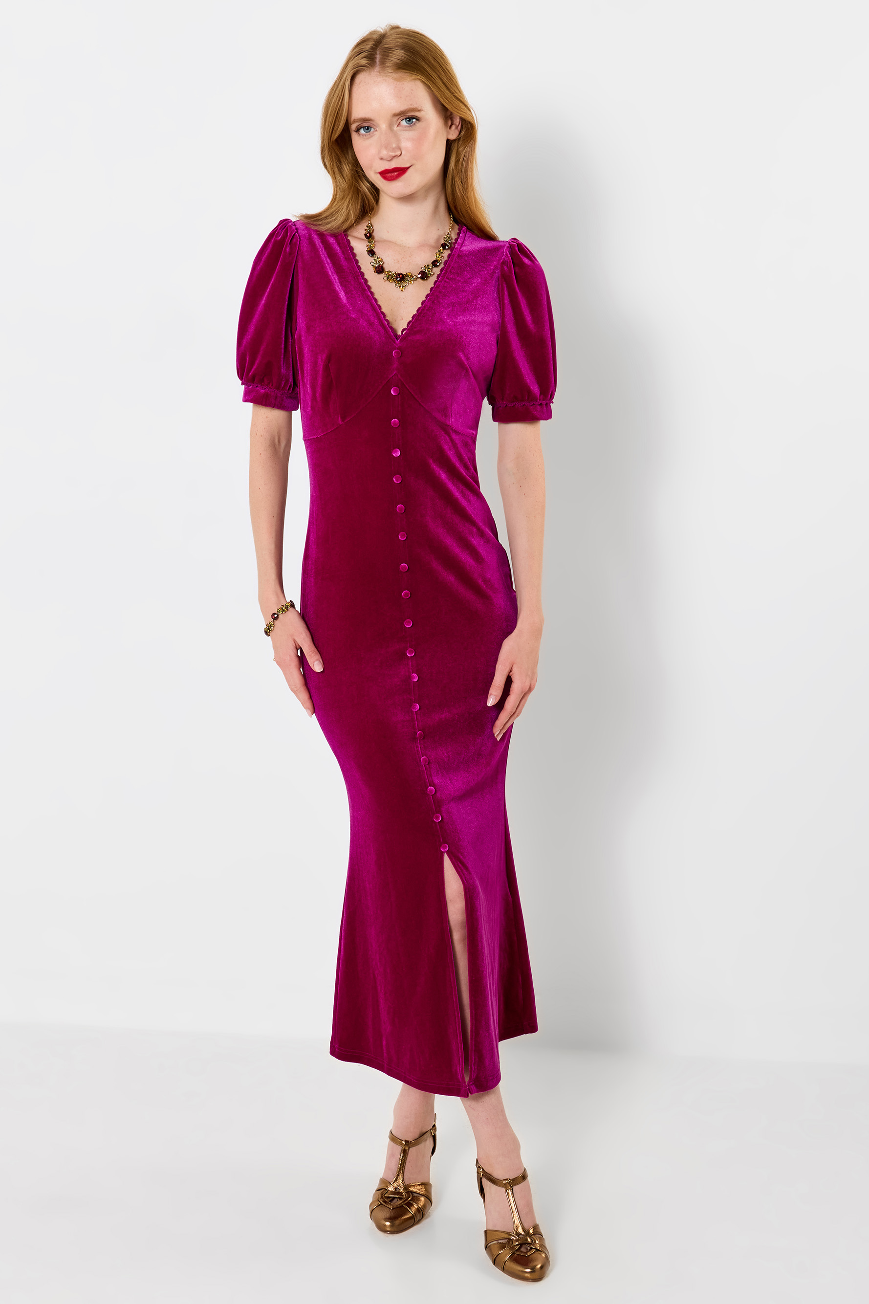 Robe Boutonnée en Velours, JOE BROWNS