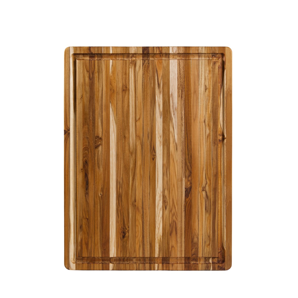 Planche à découper en teck bois de fil avec rigole - Tradition 51cm TEAKHAUS, CRISTEL