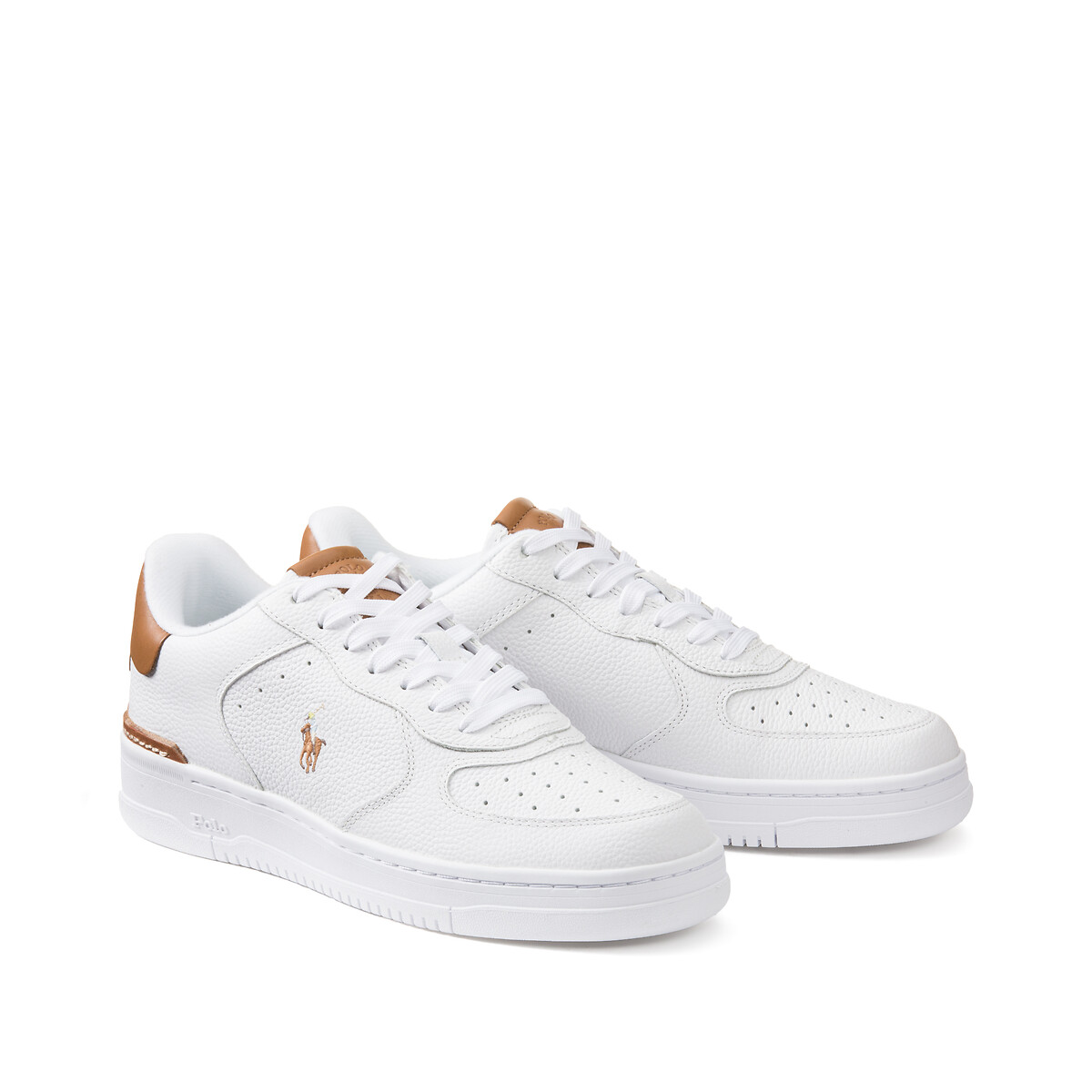 Masters court leather trainers white Polo Ralph Lauren La Redoute