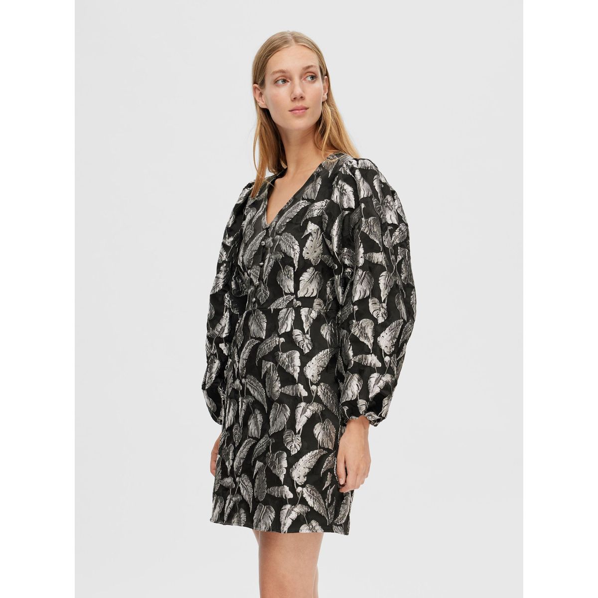 Robe Metallic jacquard