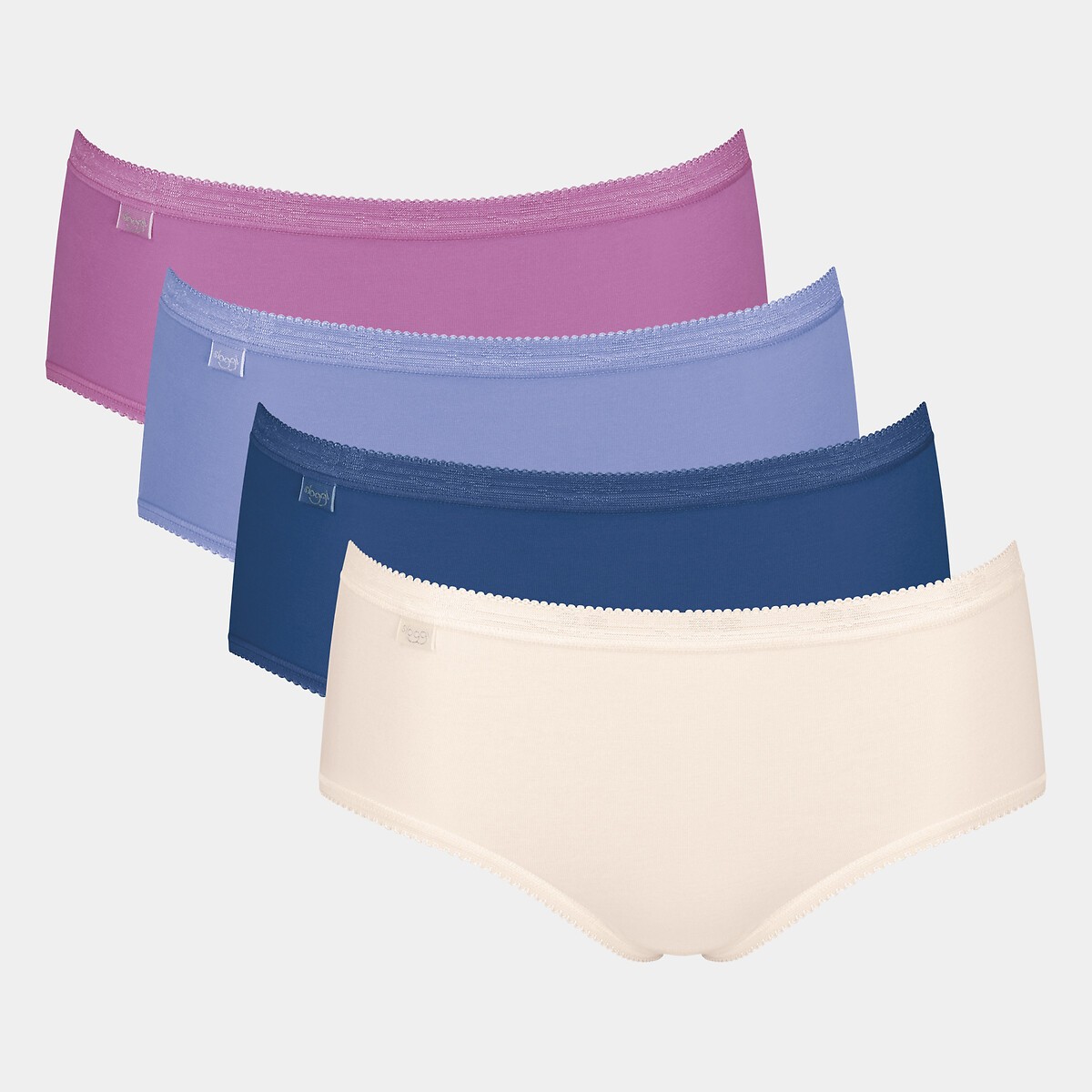 pack of 4 basic + midi knickers in cotton