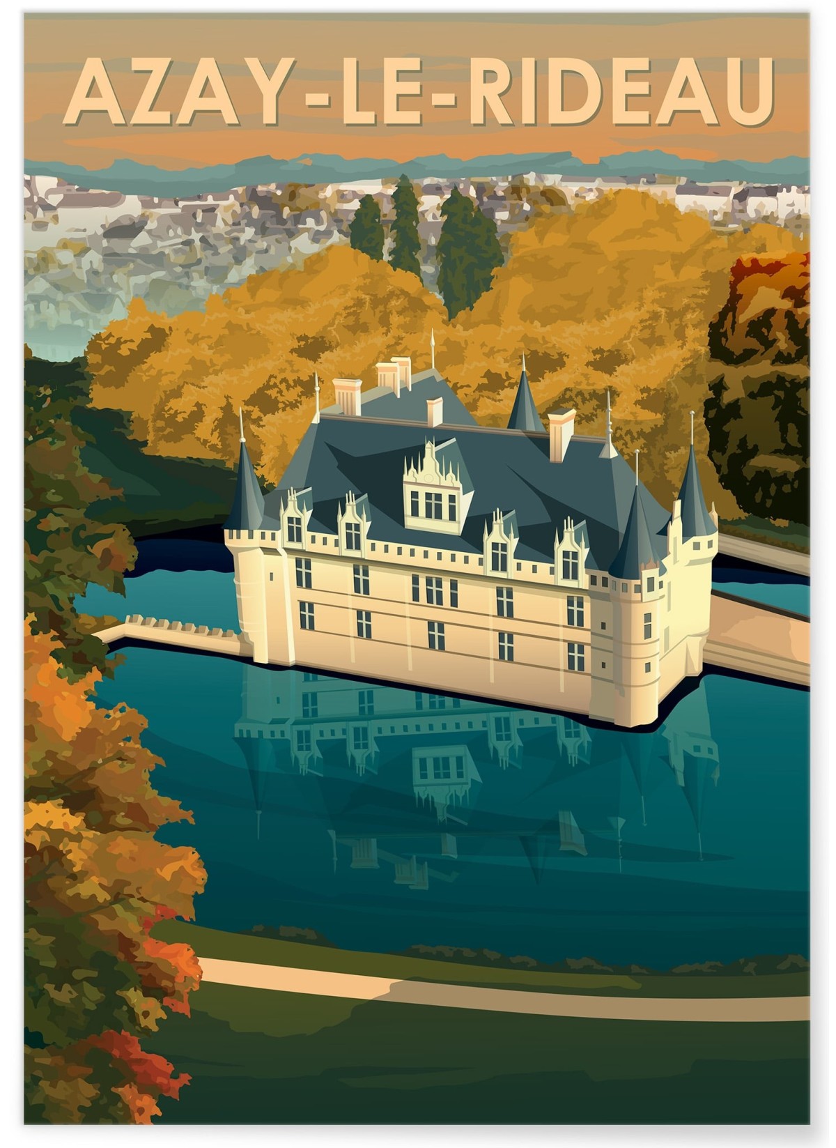 Affiche ville Azay-le-Rideau, L'AFFICHERIE