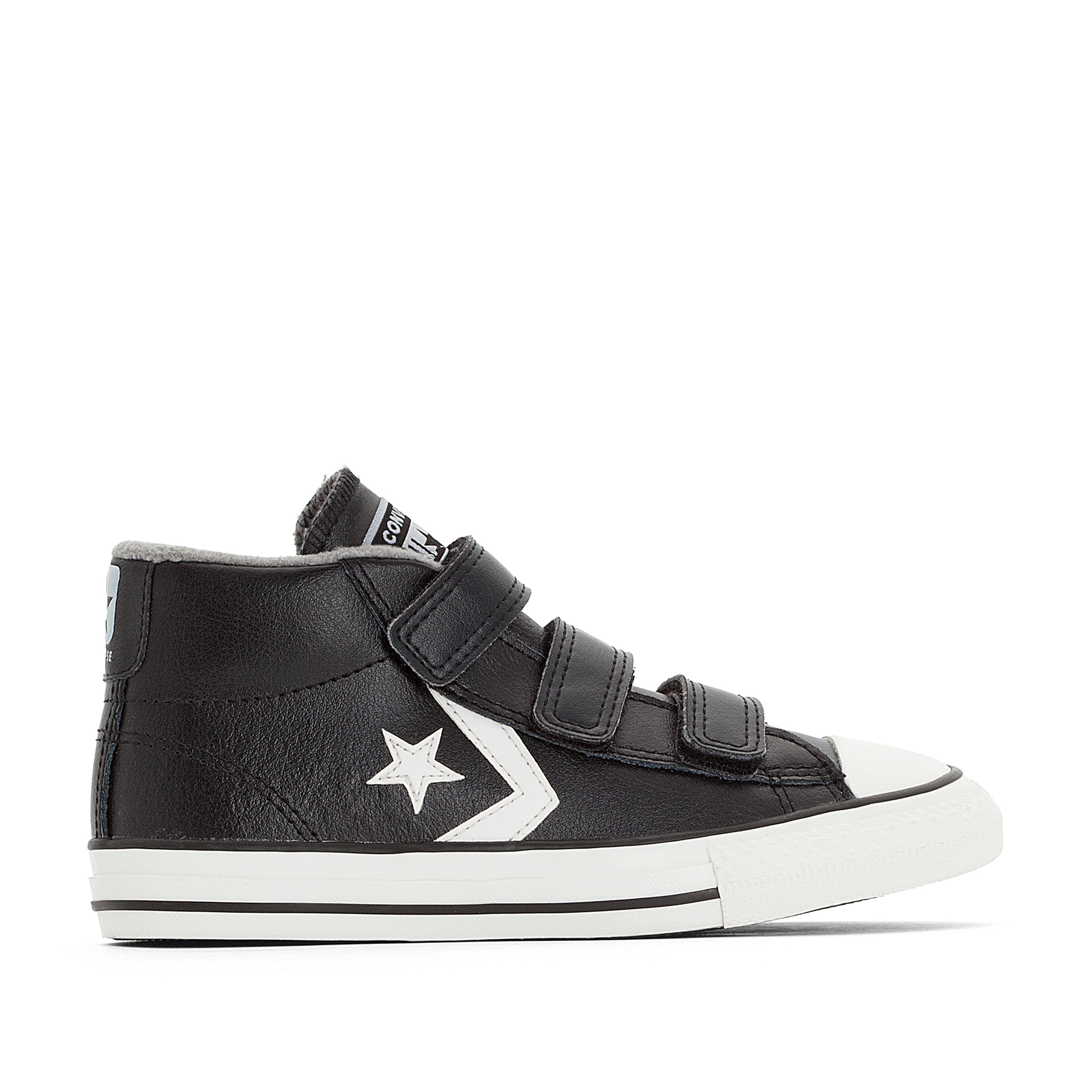 converse one star mid leather black