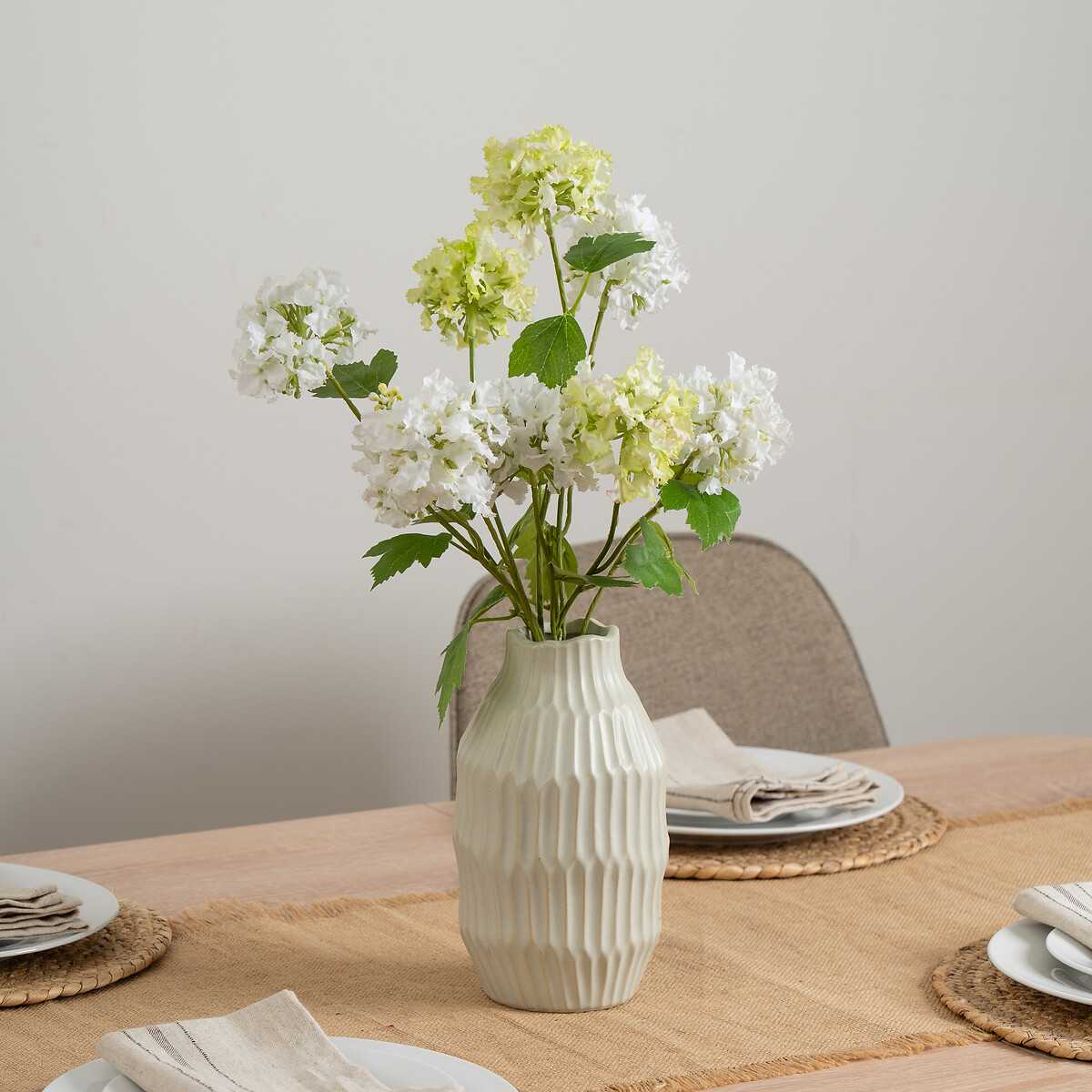 50cm Snowball Arrangement in Ceramic Vase, SO'HOME