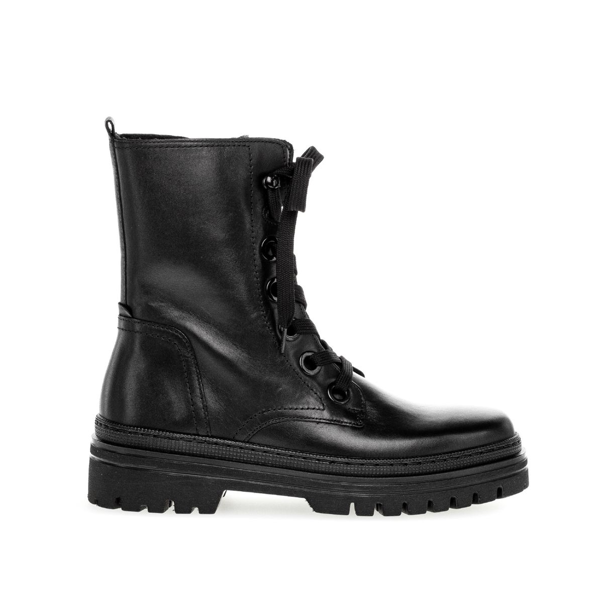 Bottes Bugatti En Cuir Lisse Pour Homme - Noires, à Lacets Et Fermeture éclair Latérale - Confortables Et Style Décontracté - 12