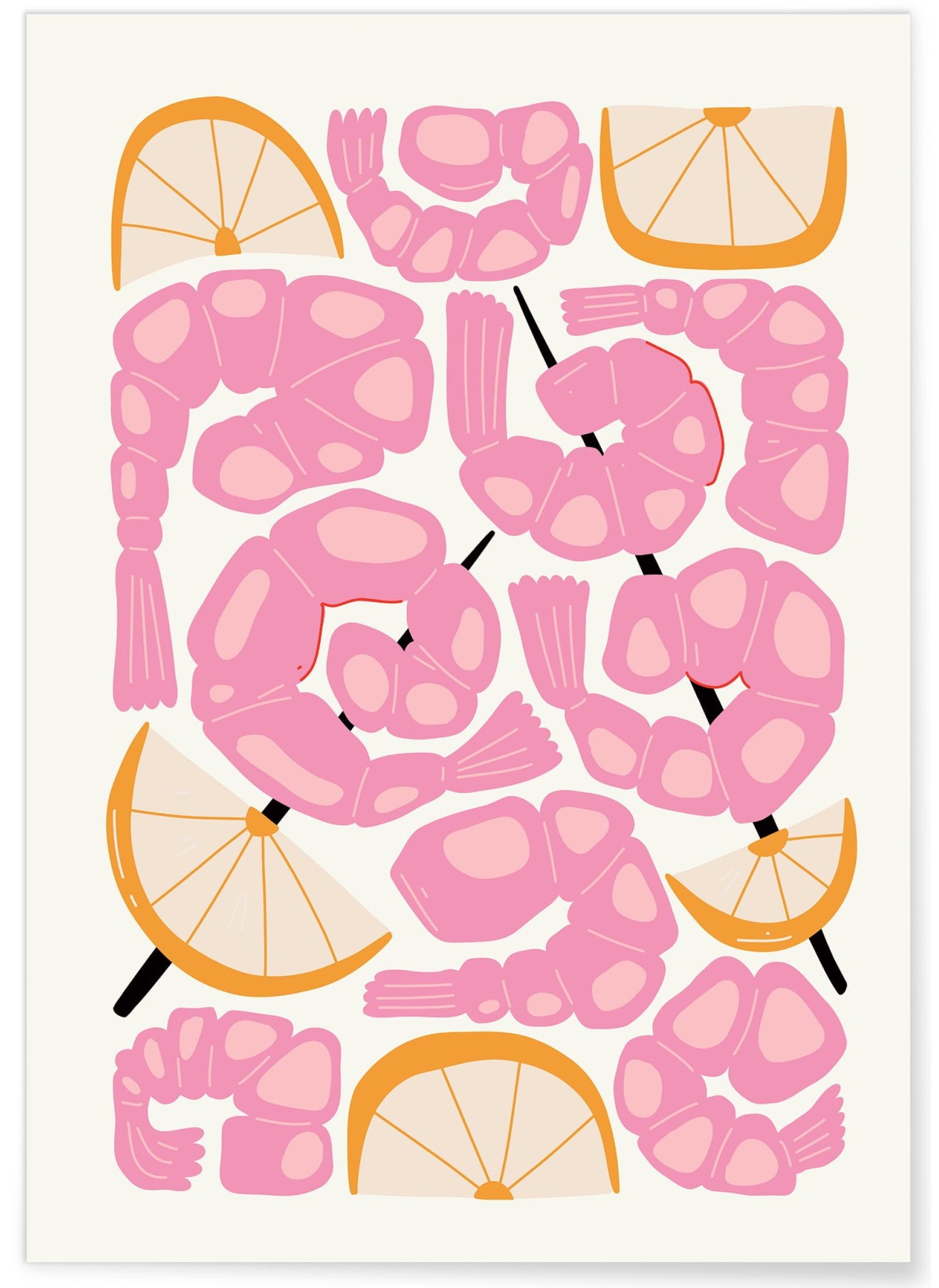 Affiche Crevettes & Agrumes, L'AFFICHERIE