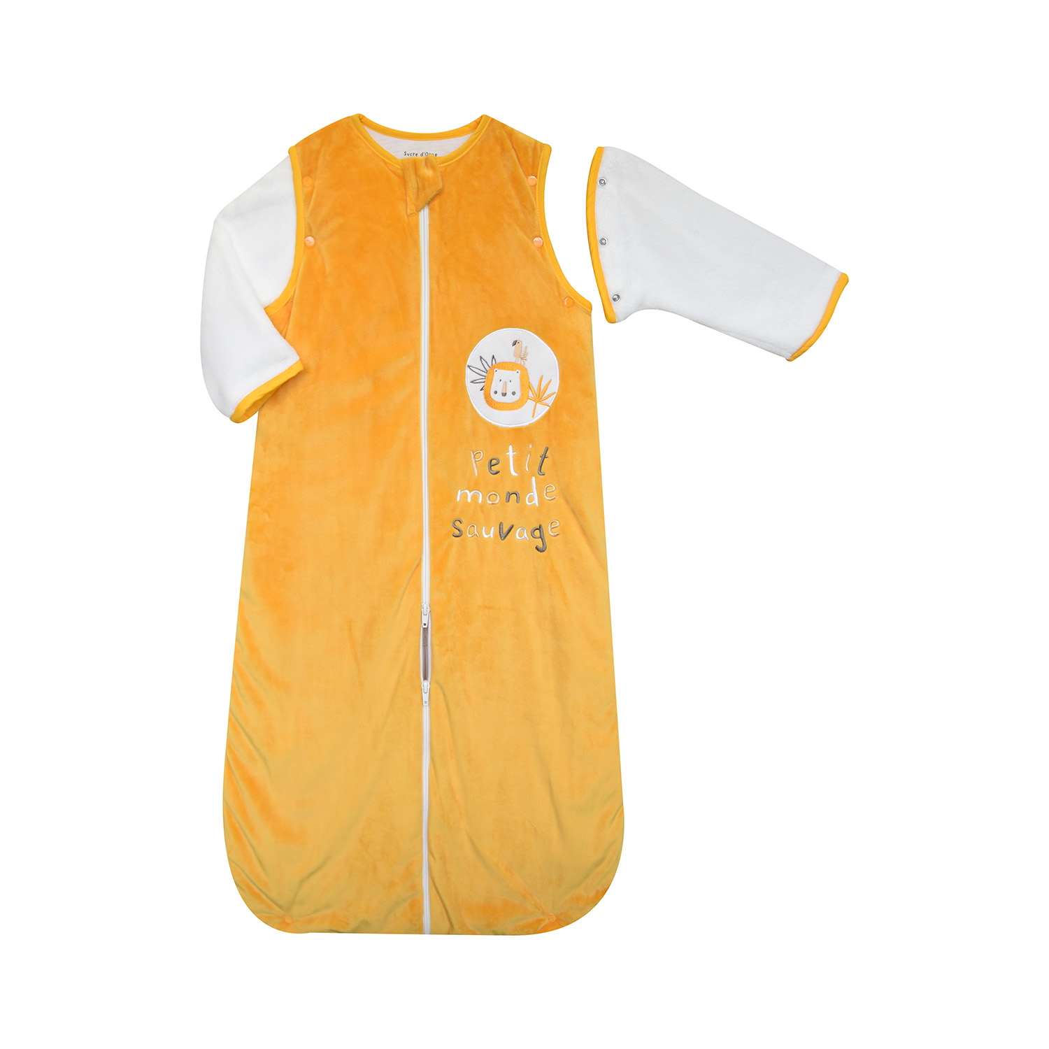 Gigoteuse 6/36m hank velours doux manches amovibles securite auto, SUCRE D'ORGE