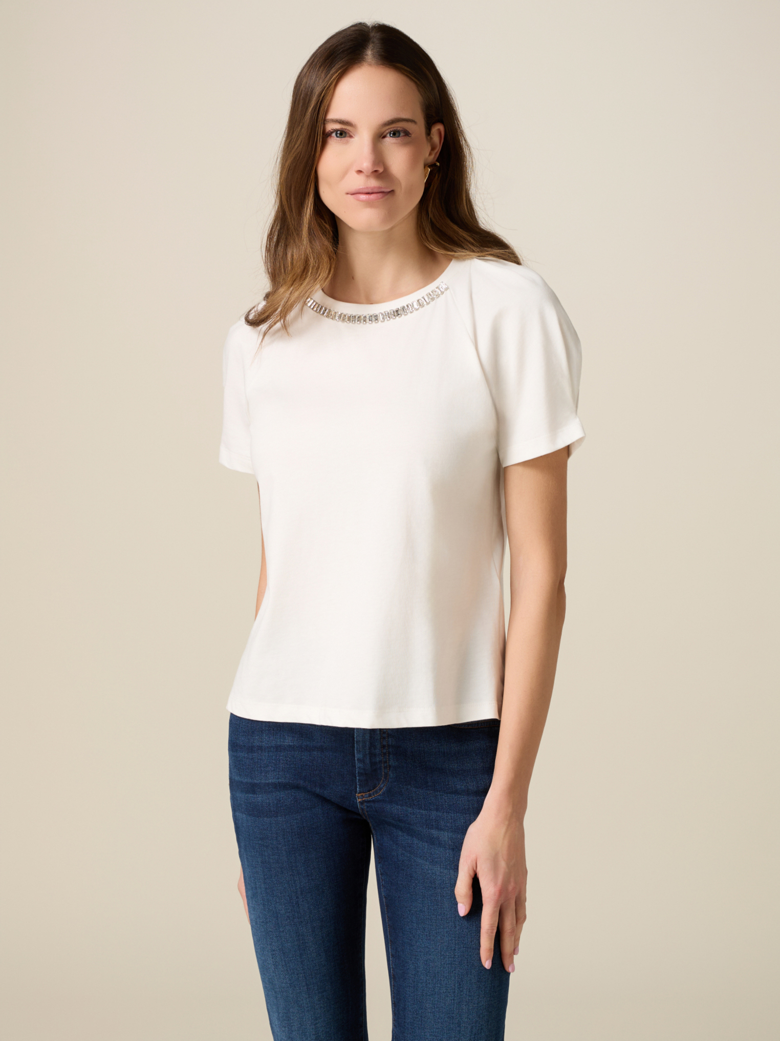 T-shirt avec strass, OLTRE