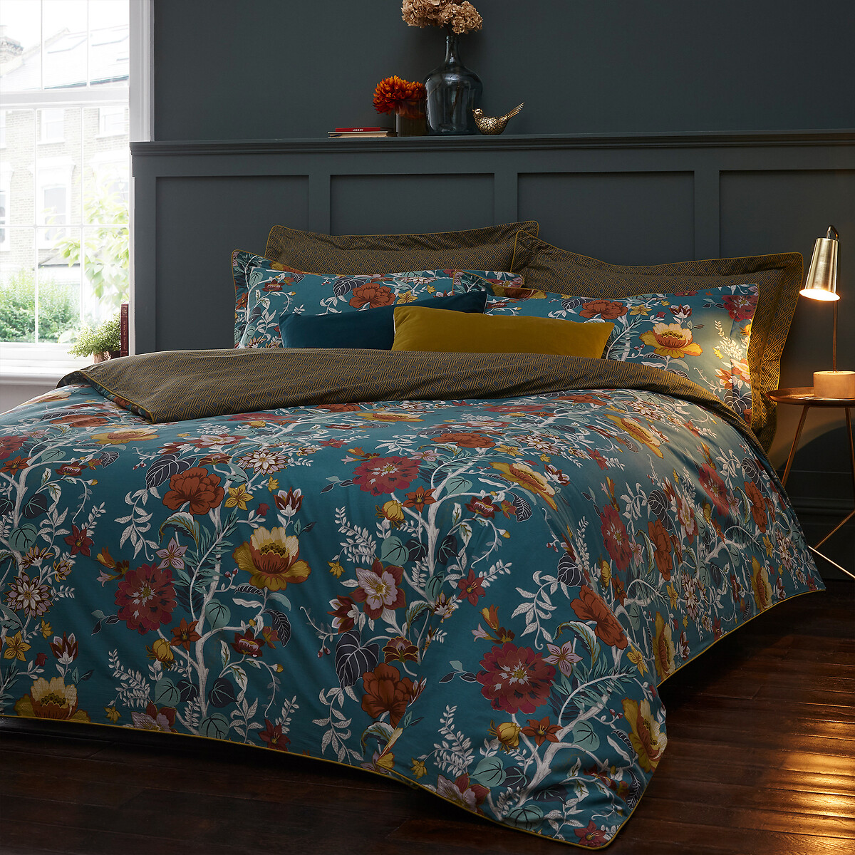 Bloom Duvet Cover Pillowcase Set Teal So Home La Redoute Bloom Duvet Cover Pillowcase Set, King Size Bed Sets Uk