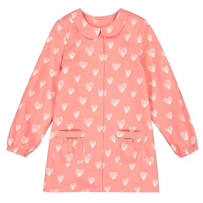 Heart Print Cotton Smock, 3-12 Years LA REDOUTE COLLECTIONS