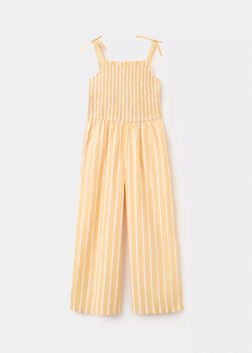 Combinaison rayée détail froncé, MANGO KIDS