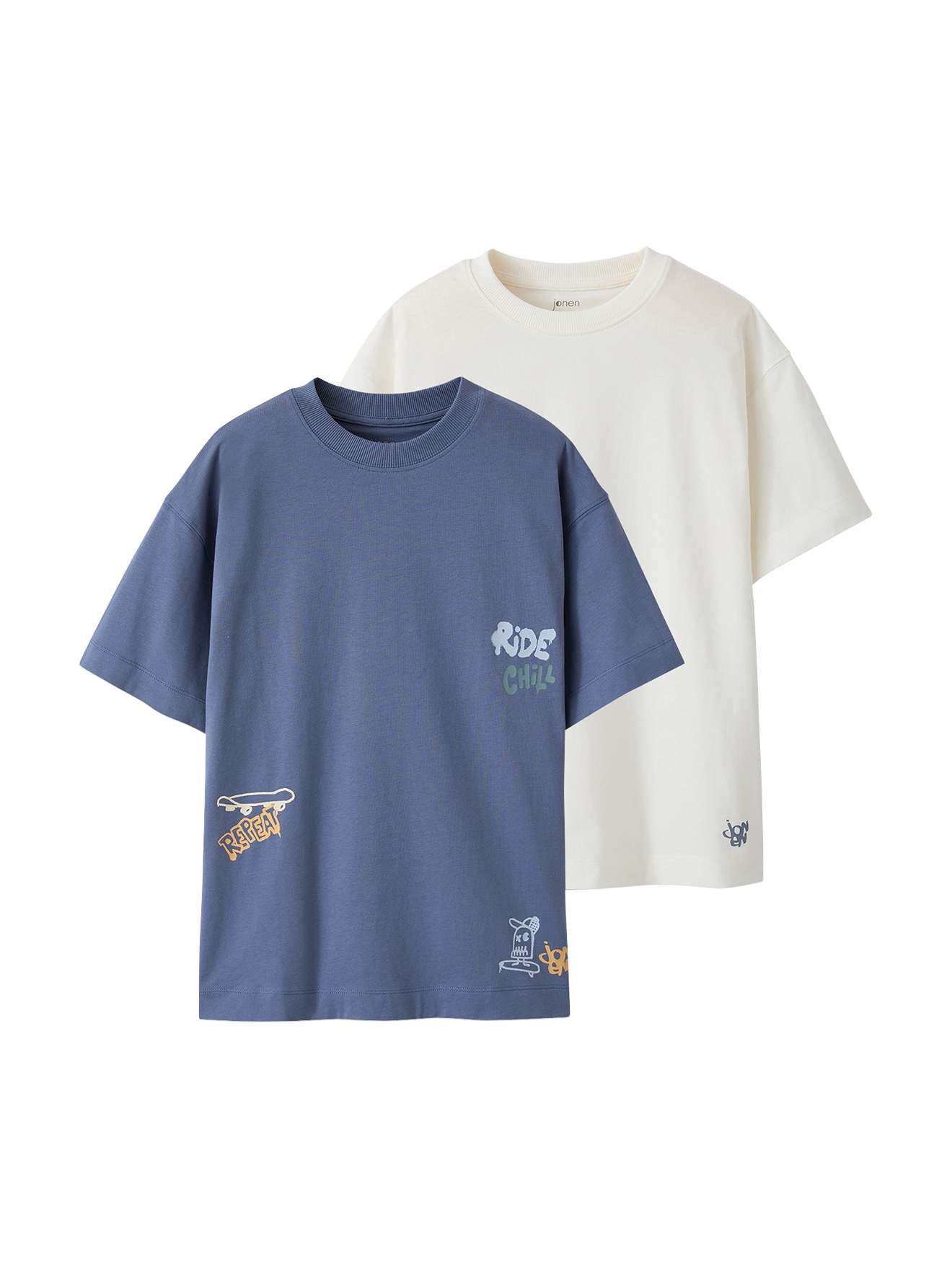 Lot 2 T-shirt manches courtes, JONEN