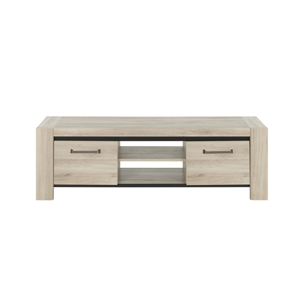 meuble tv couleur chene 2 portes - fabrication francaise