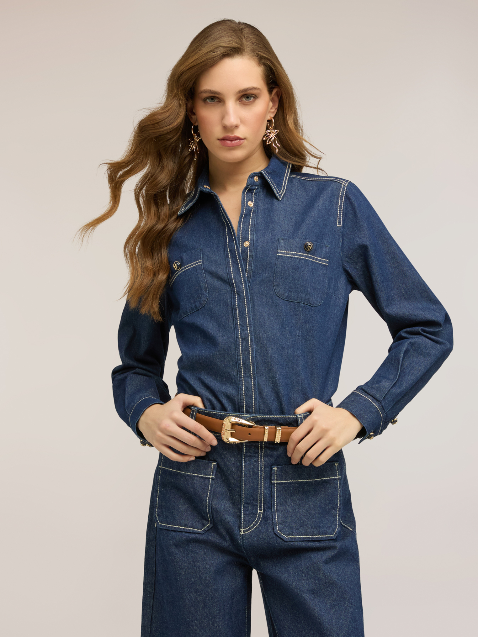 Chemise en denim avec poches, MOTIVI