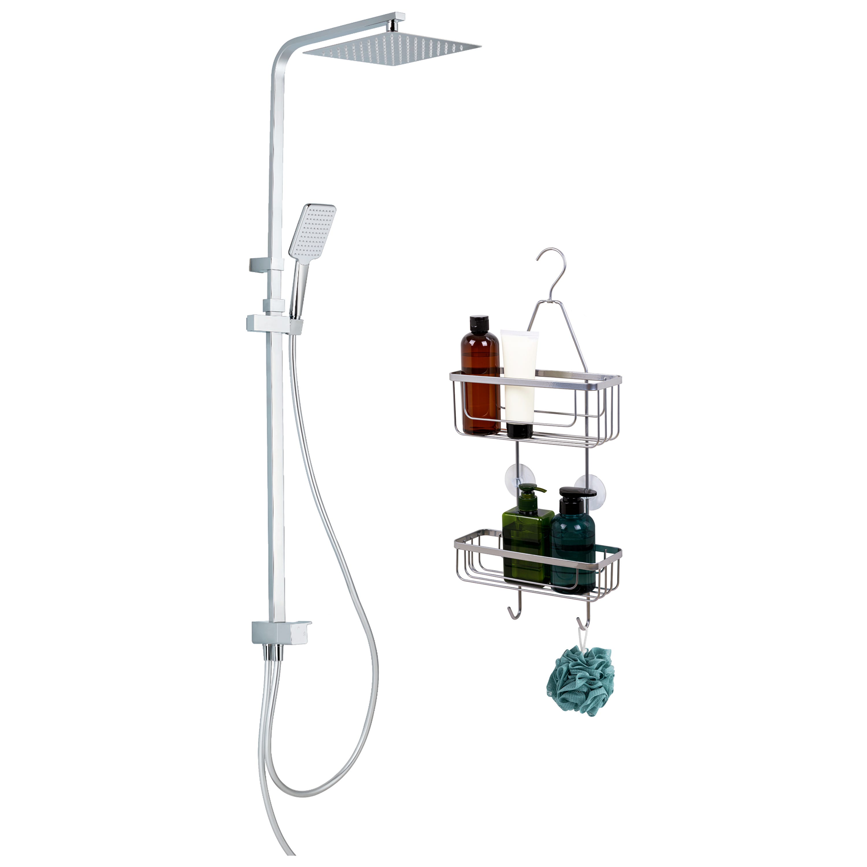 Colonne de douche sans robinet et étagère, STUDIO, SENSEA