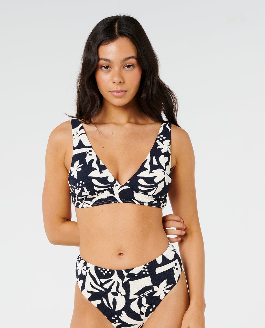 Haut de maillot de bain Deep V Topanga Geo, RIP CURL